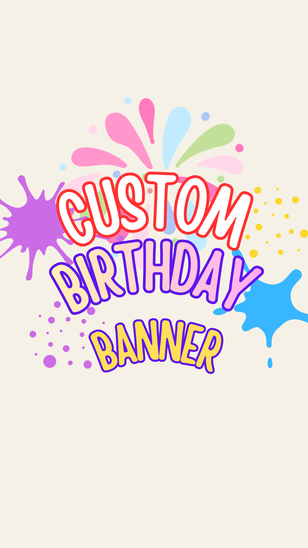 Custom Personalized Birthday Banner