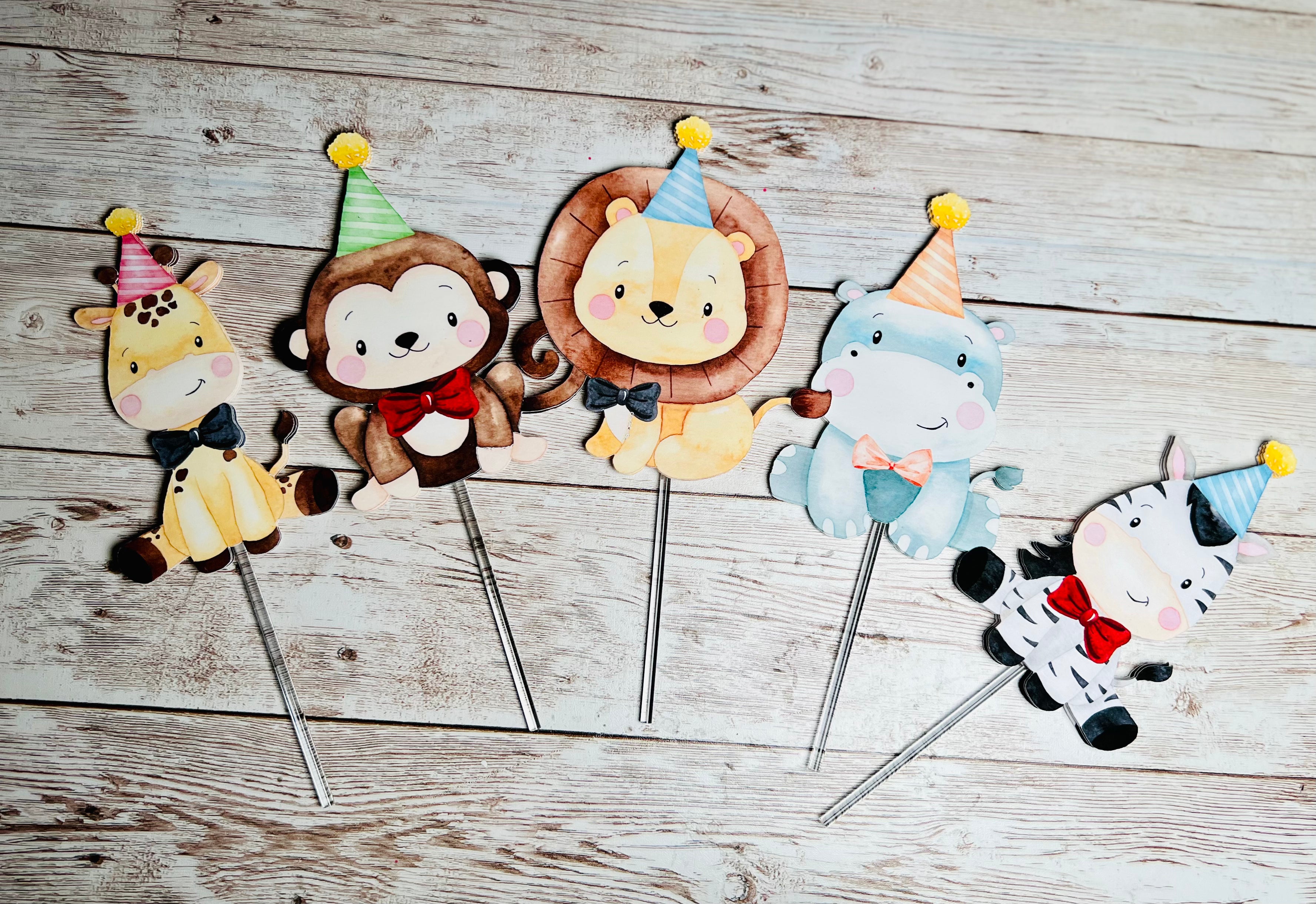 safari cupcake toppers