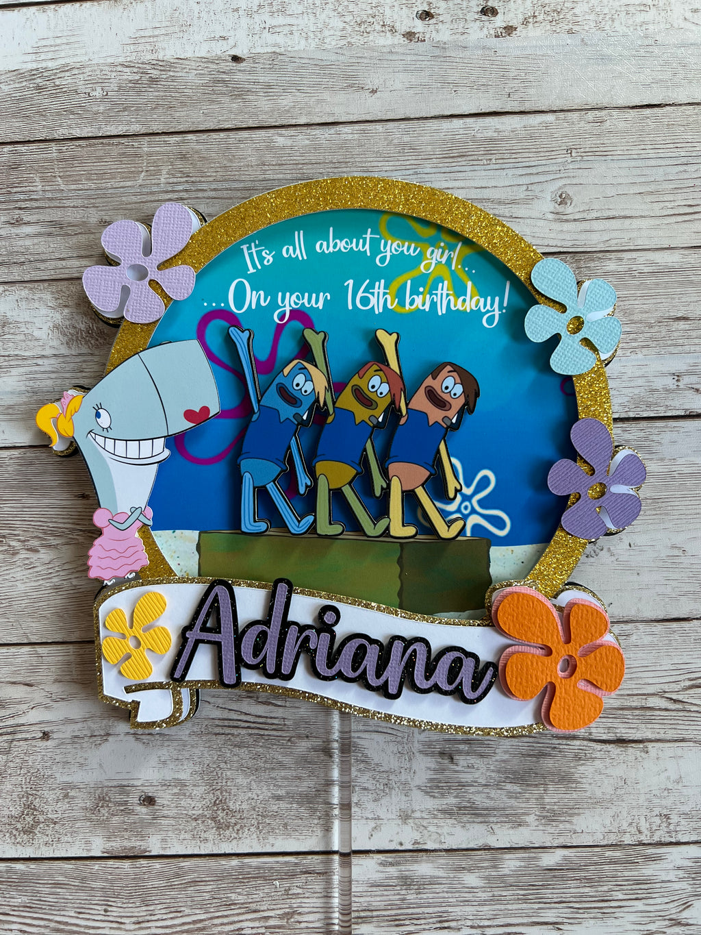 it's all about you girl cake topper