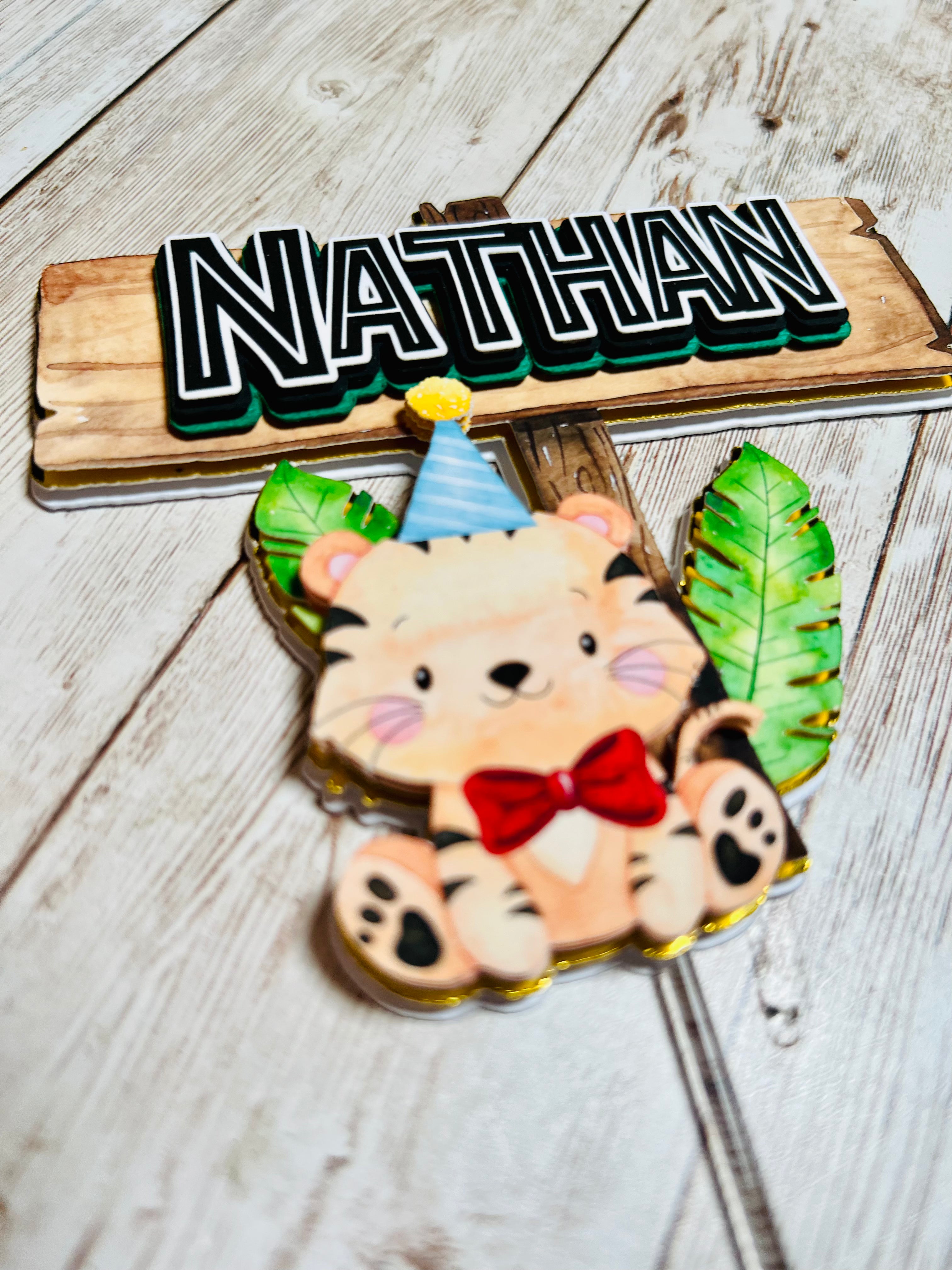 tiger cupcake topper