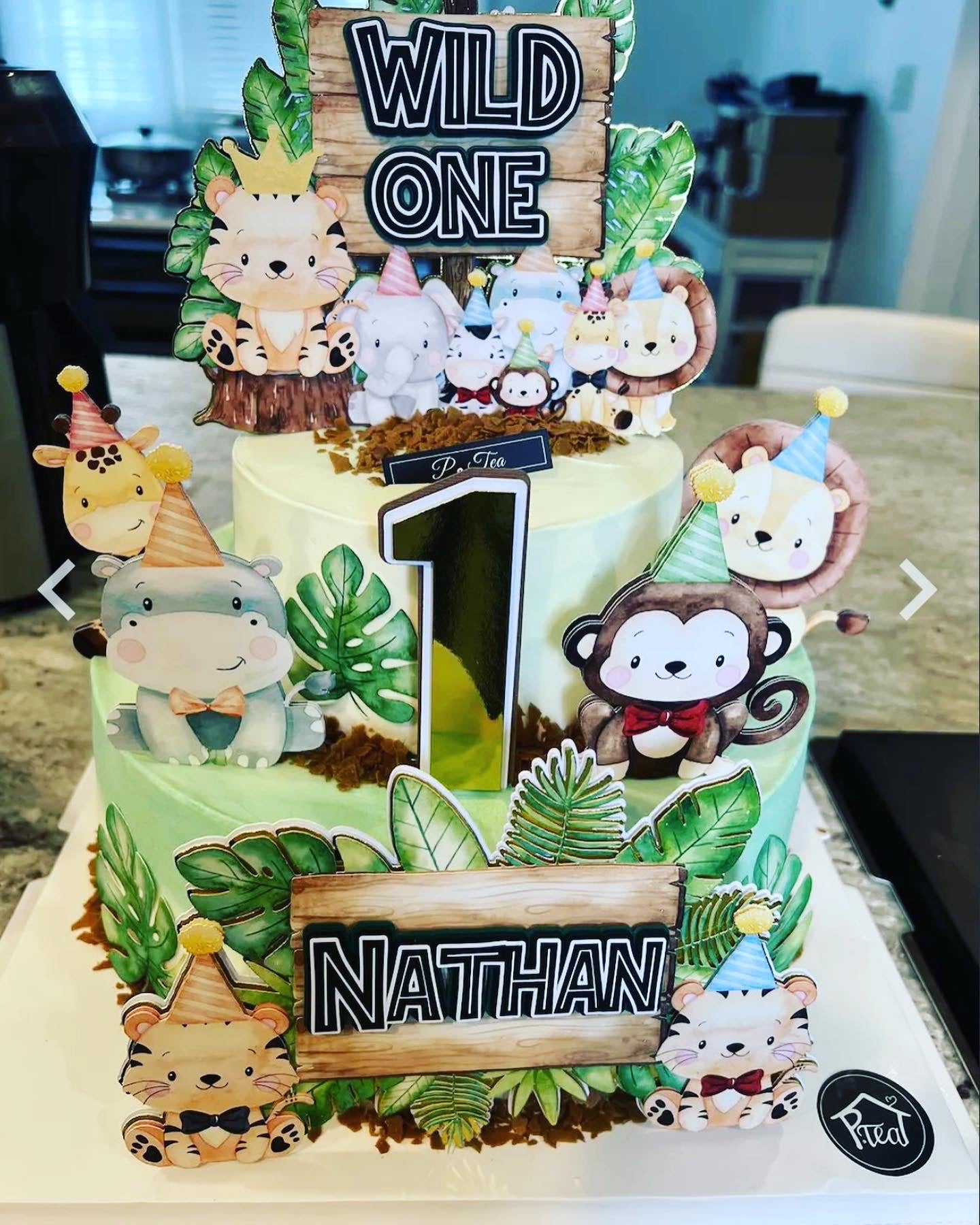 safari theme cake topper