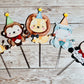 safari animals cupcake topper