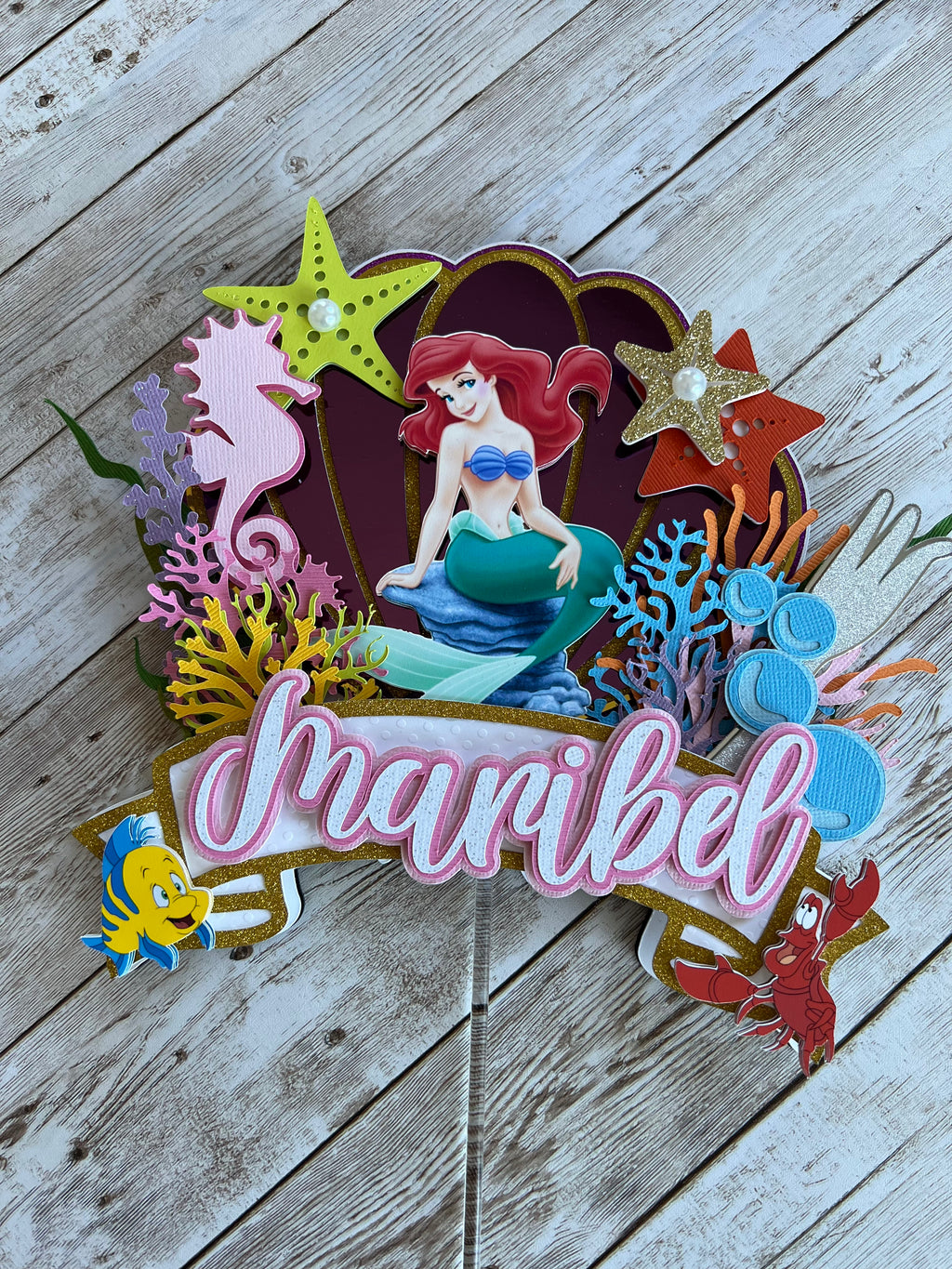 mermaid cake topper