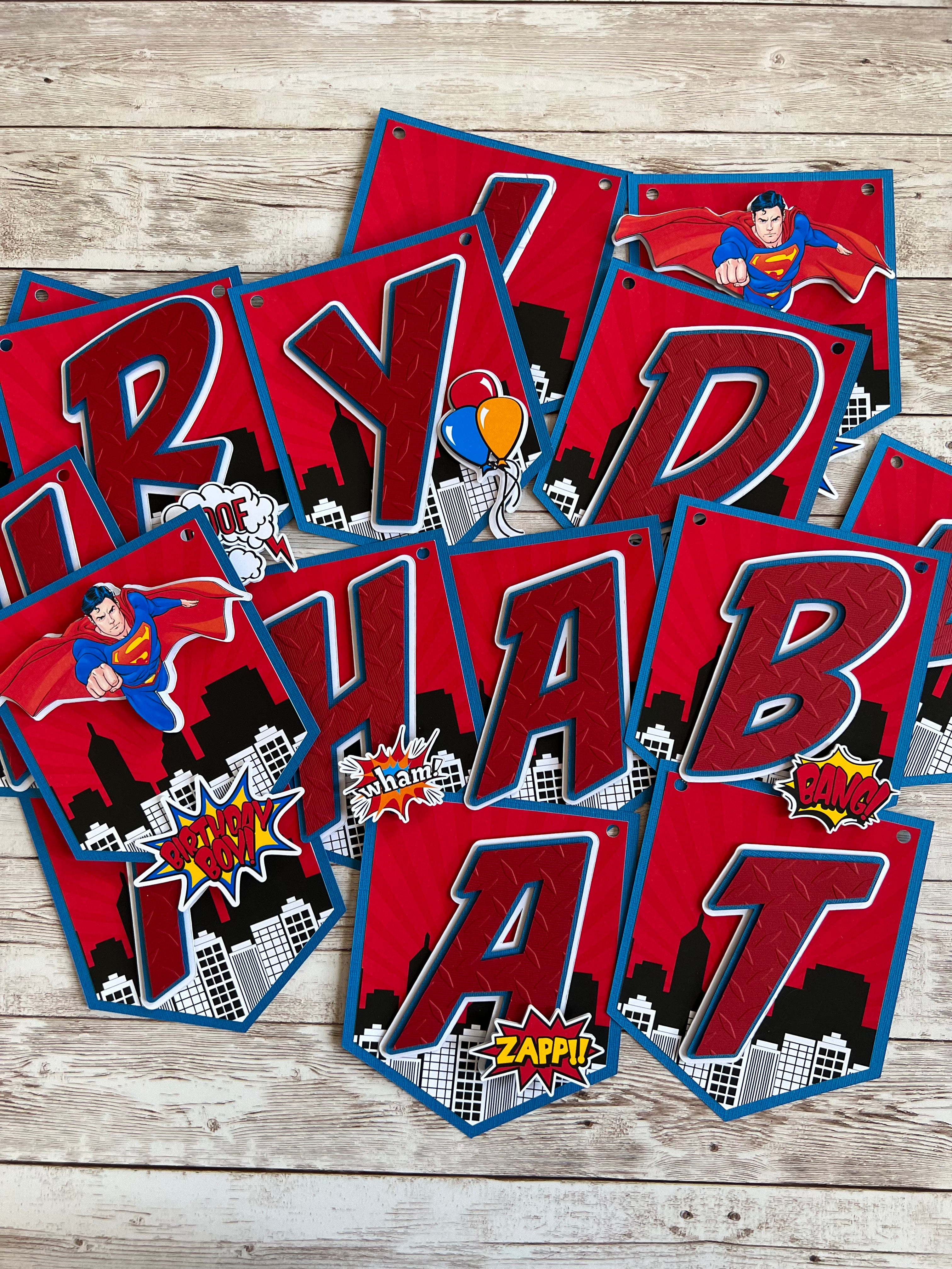 Superman birthday banner