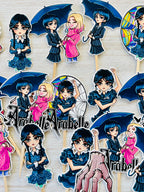 Wednesday cupcake toppers 