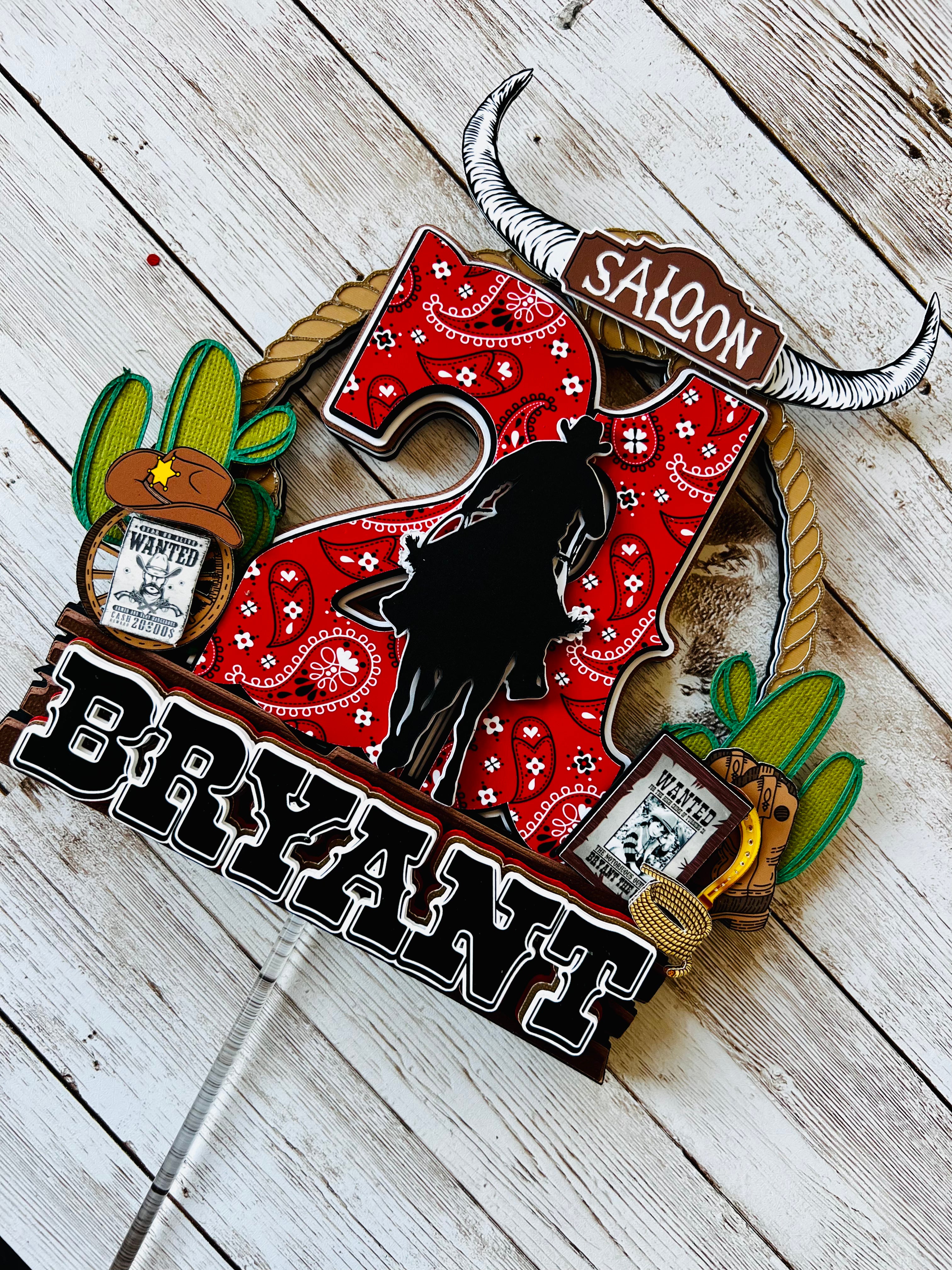 vaqueros cake topper