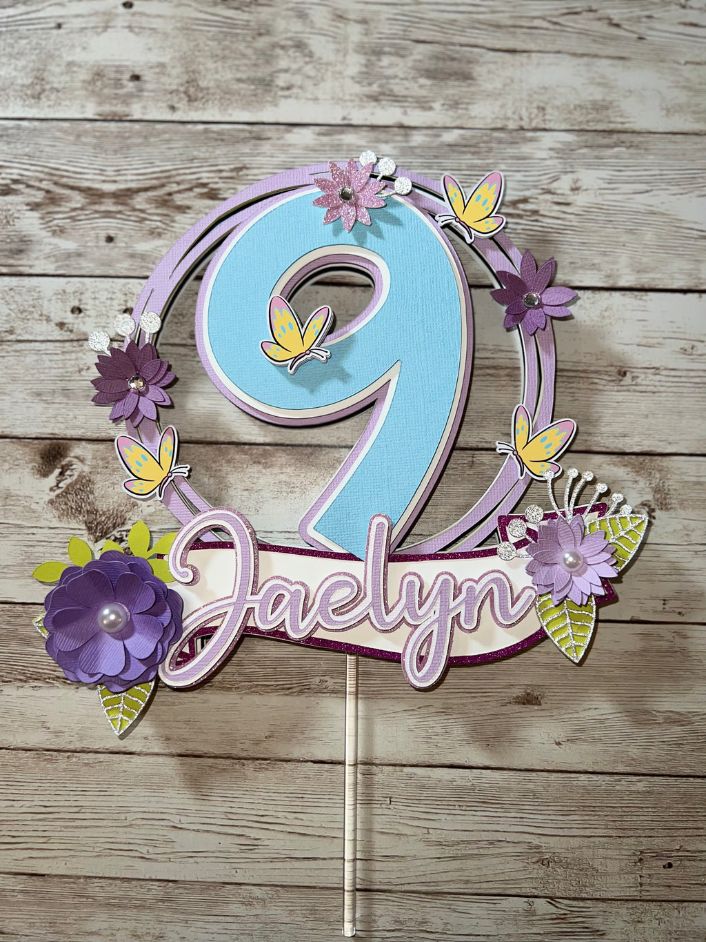 flowers cake topper