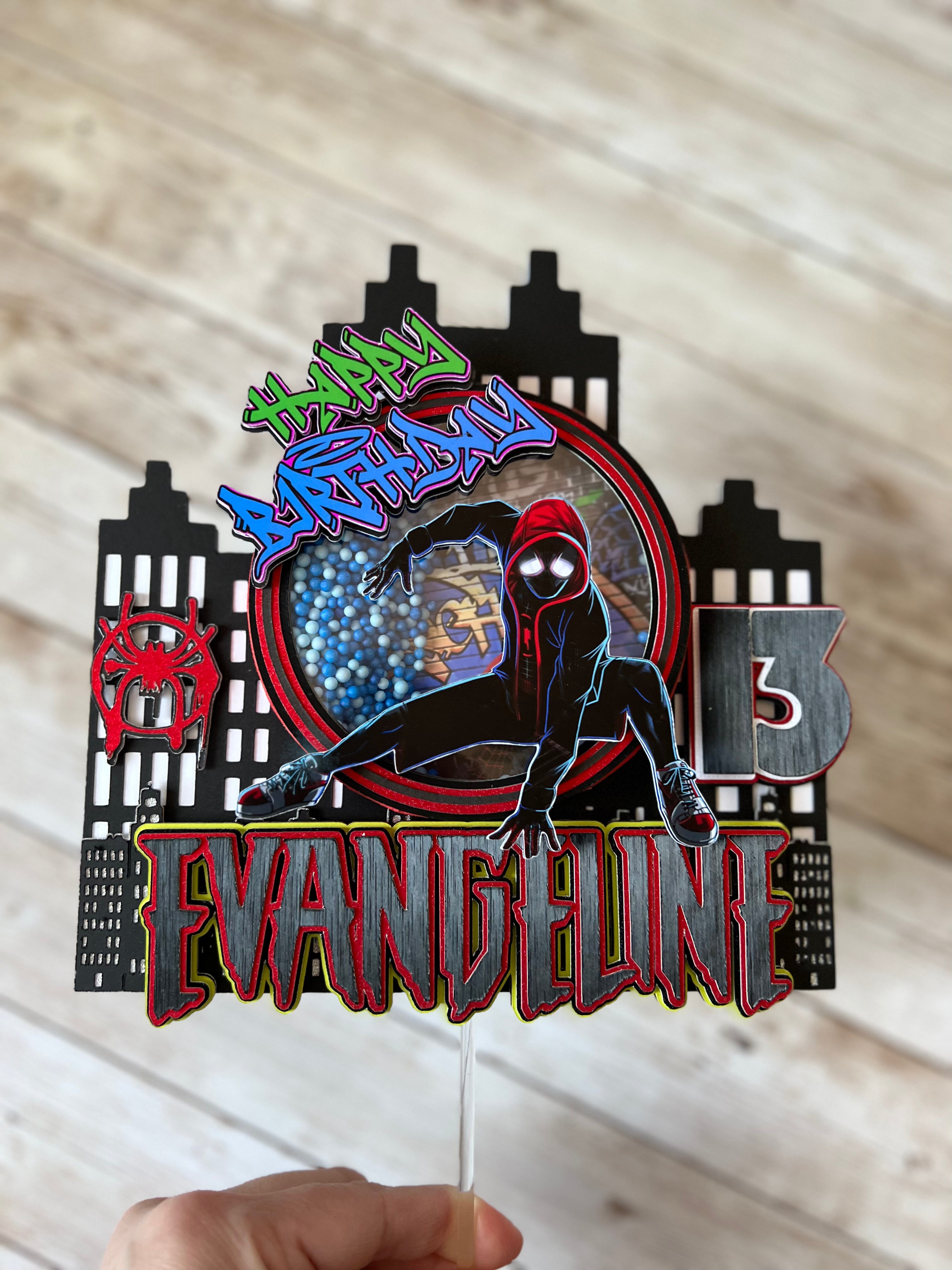 Spiderman Shaker cake topper