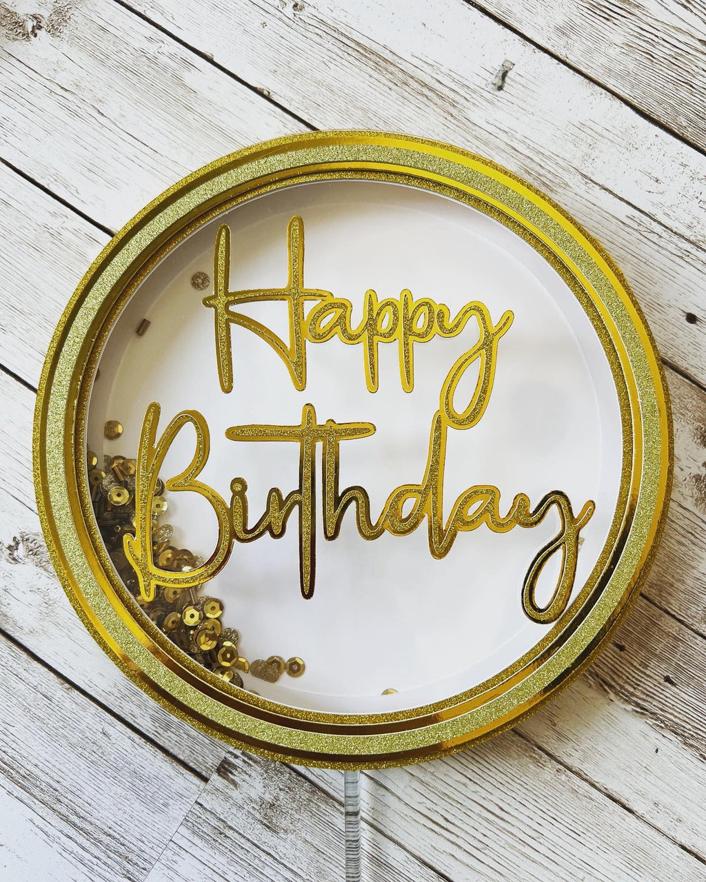shaker cake topper