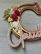 lettwr c shaker cake topper 