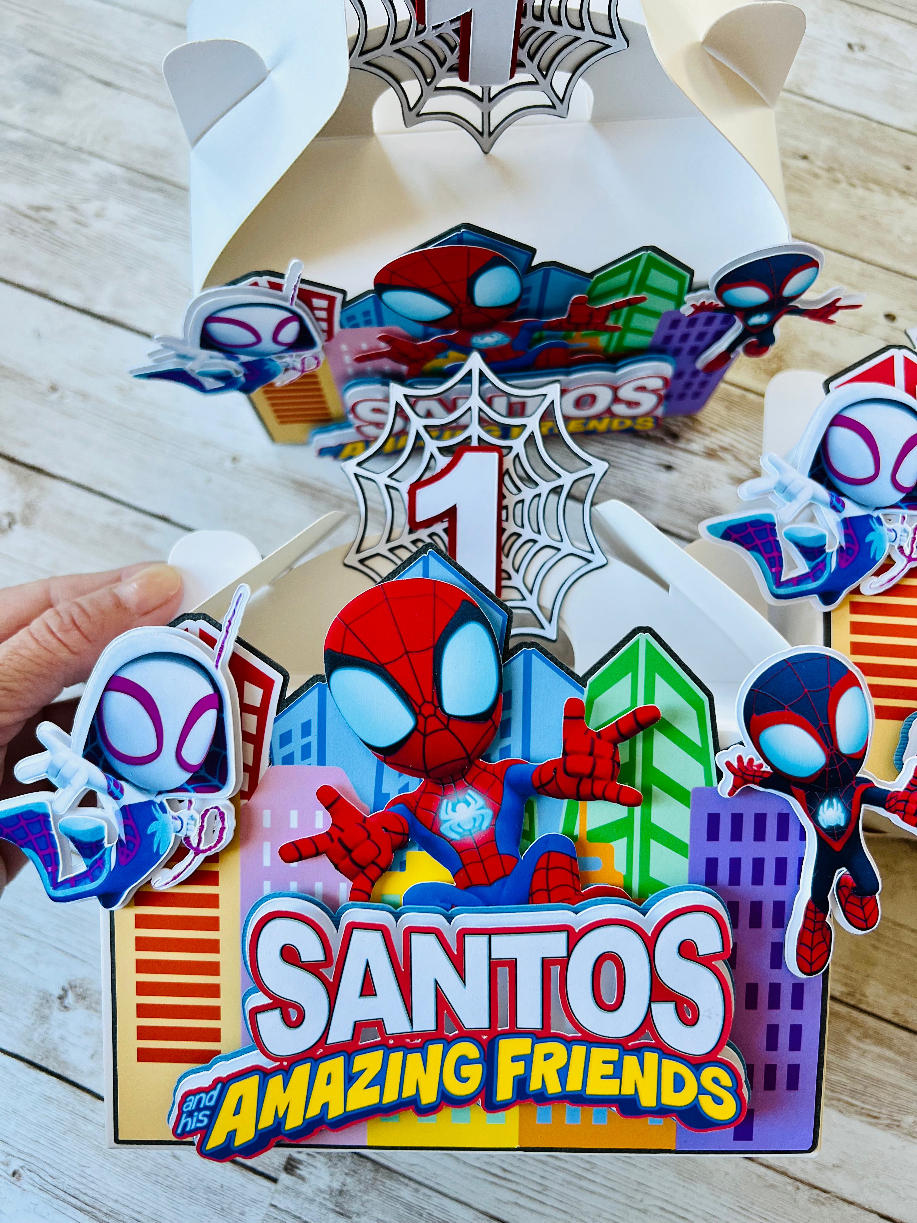 spidey favor boxes