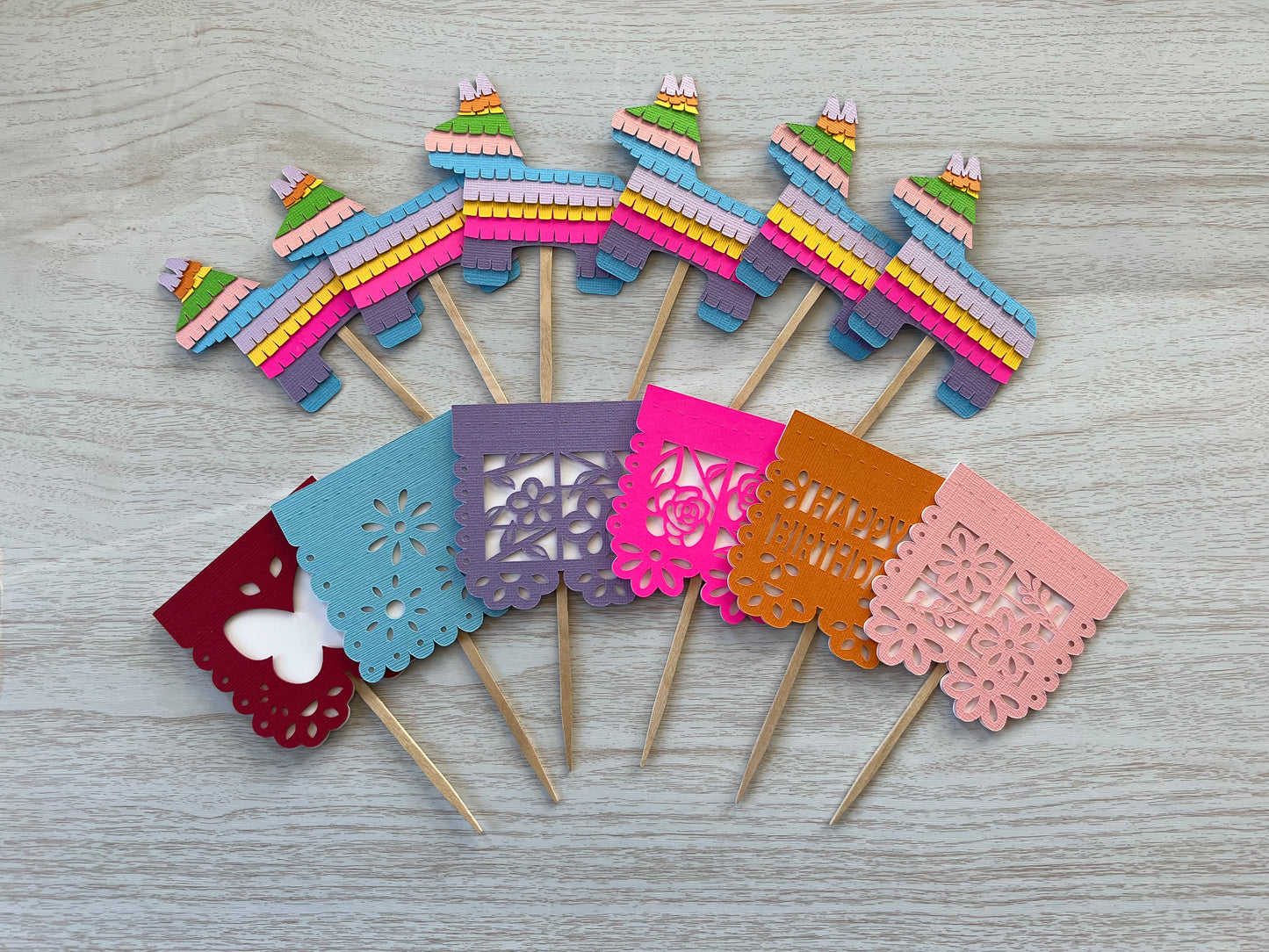 fiesta cupcake toppers