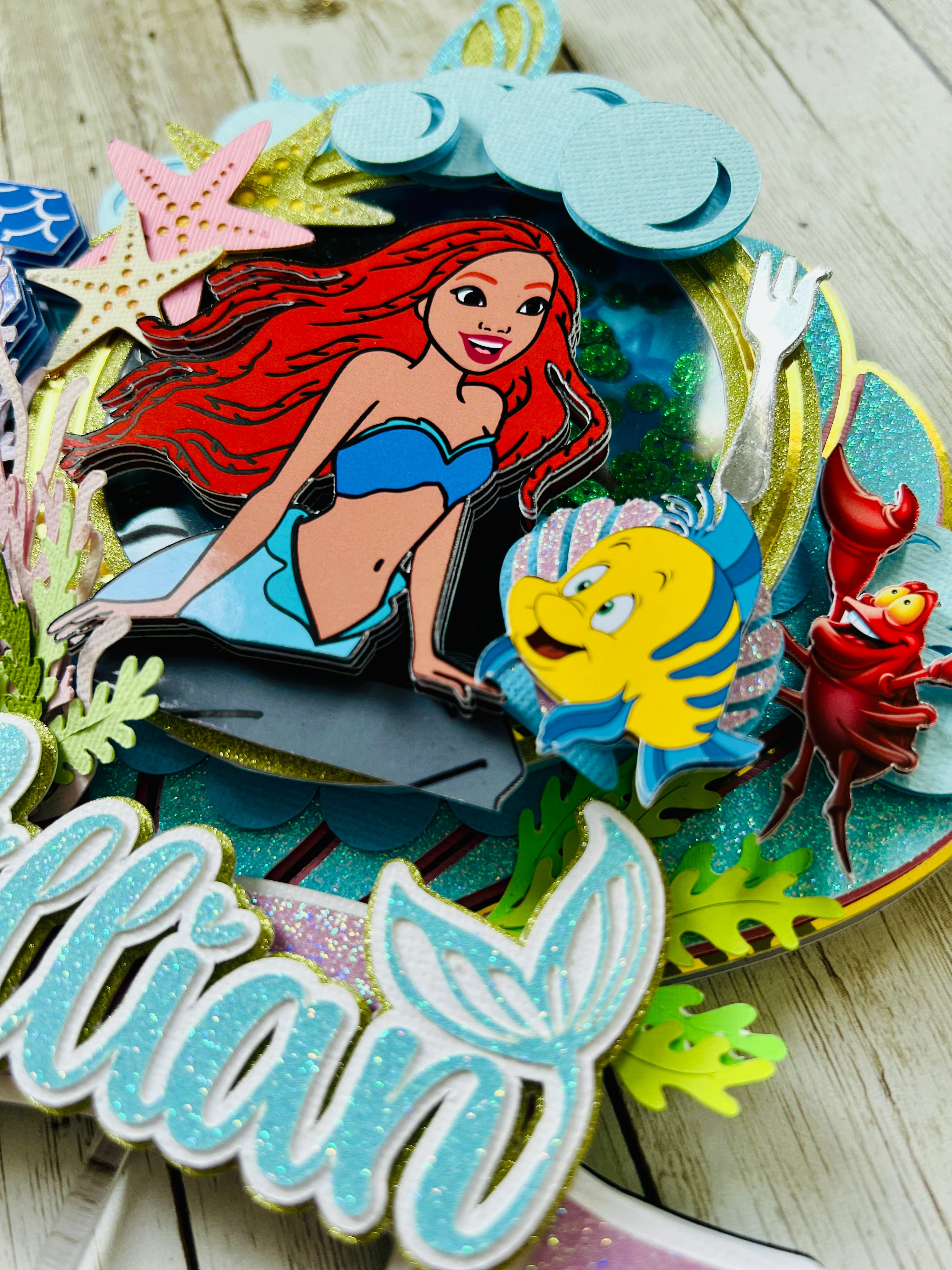 new little mermaid cake topper