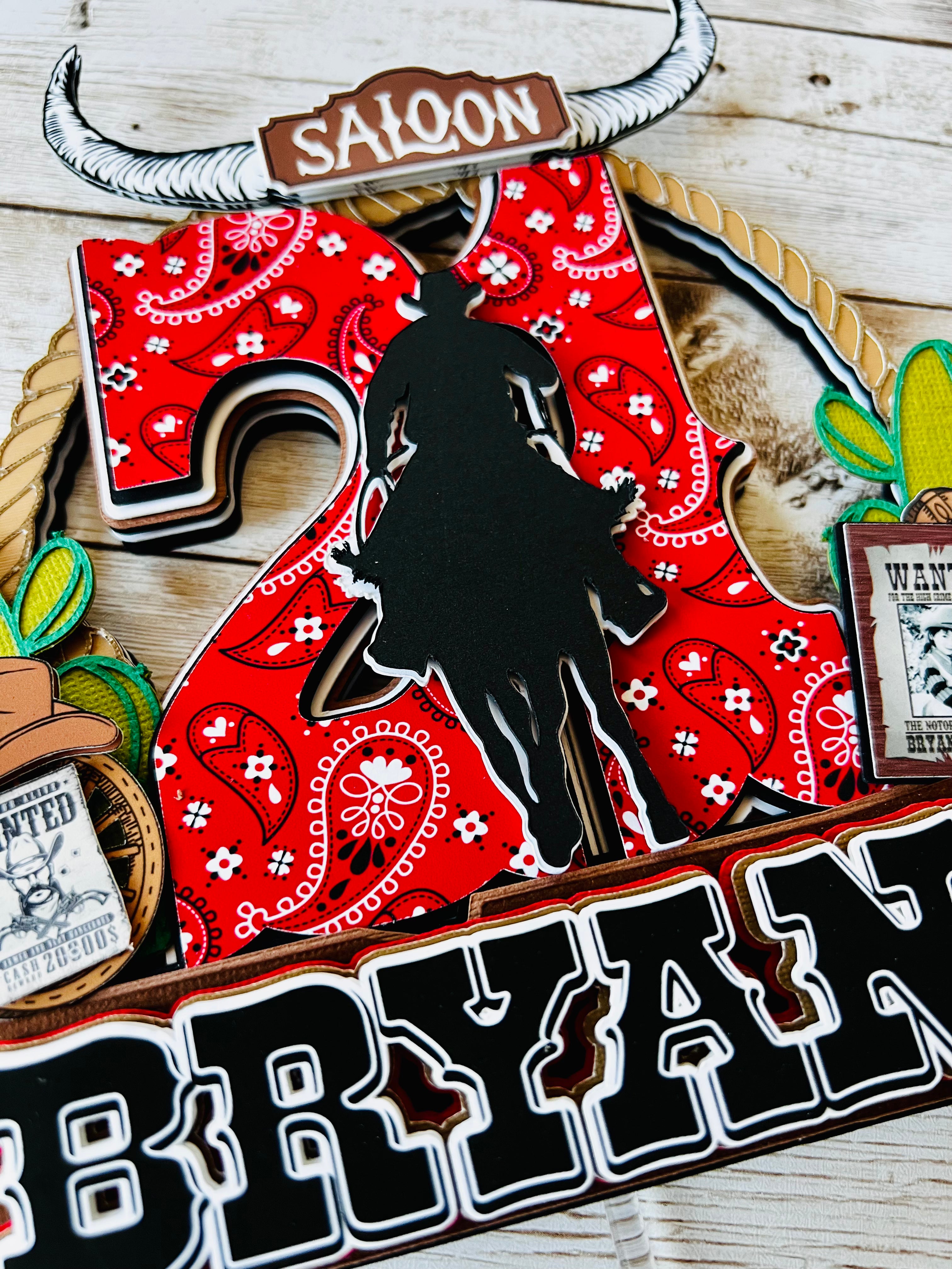 wild west cake topper