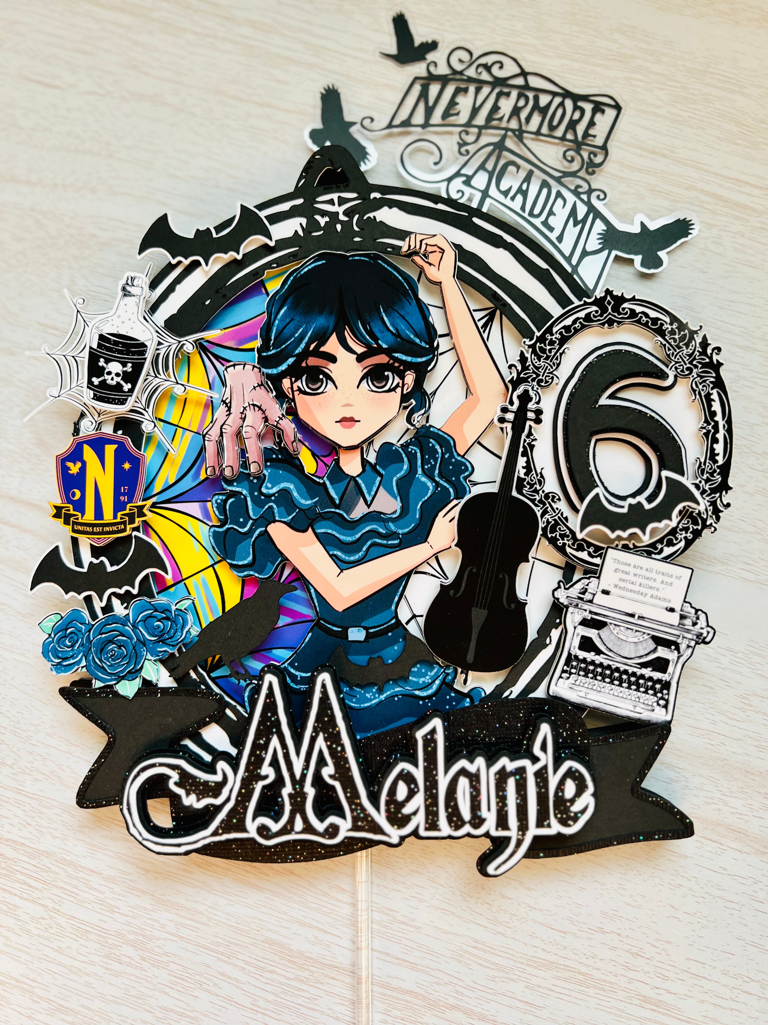 Wednesday cake topper