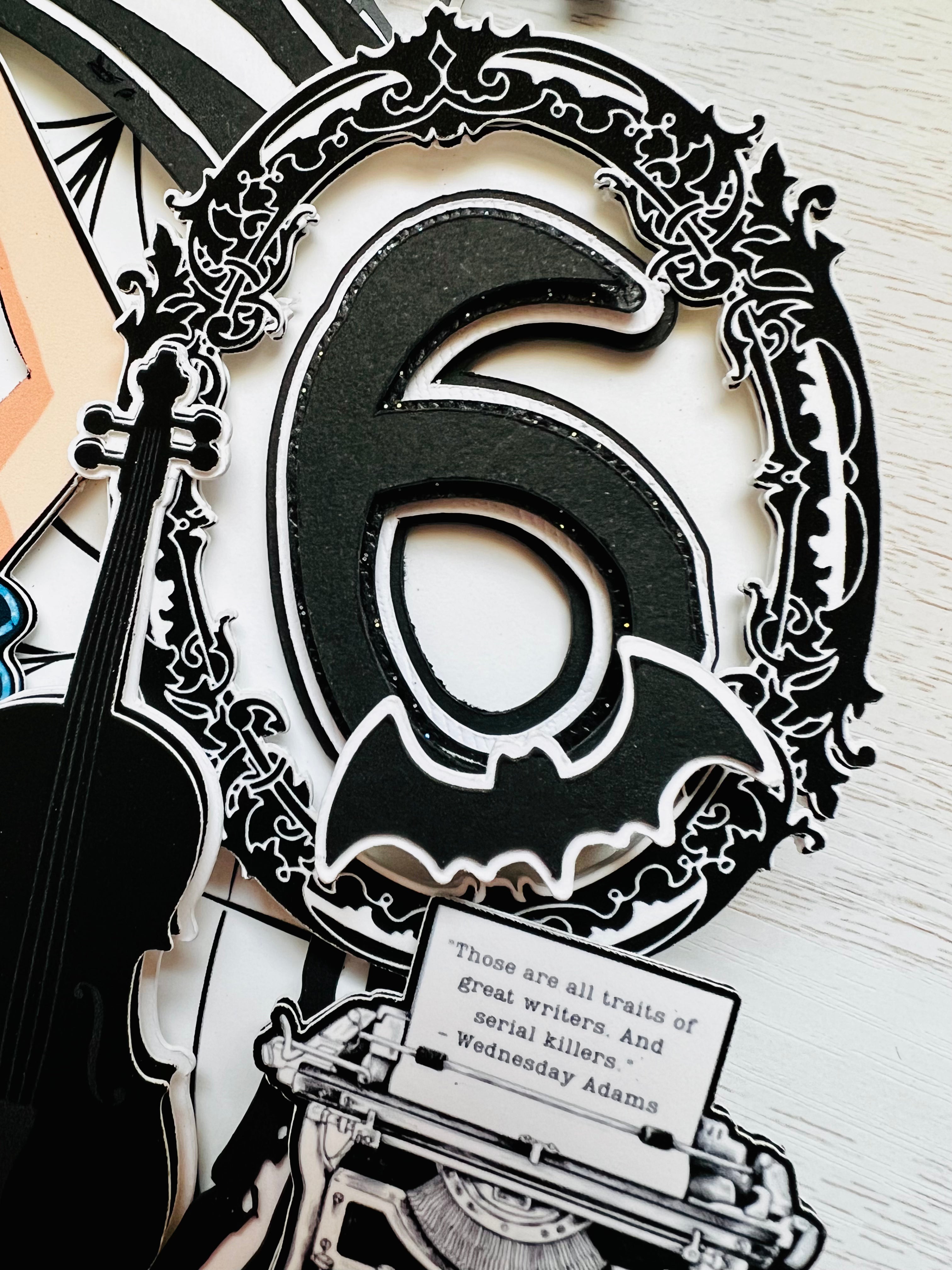 Wednesday Addams cake topper