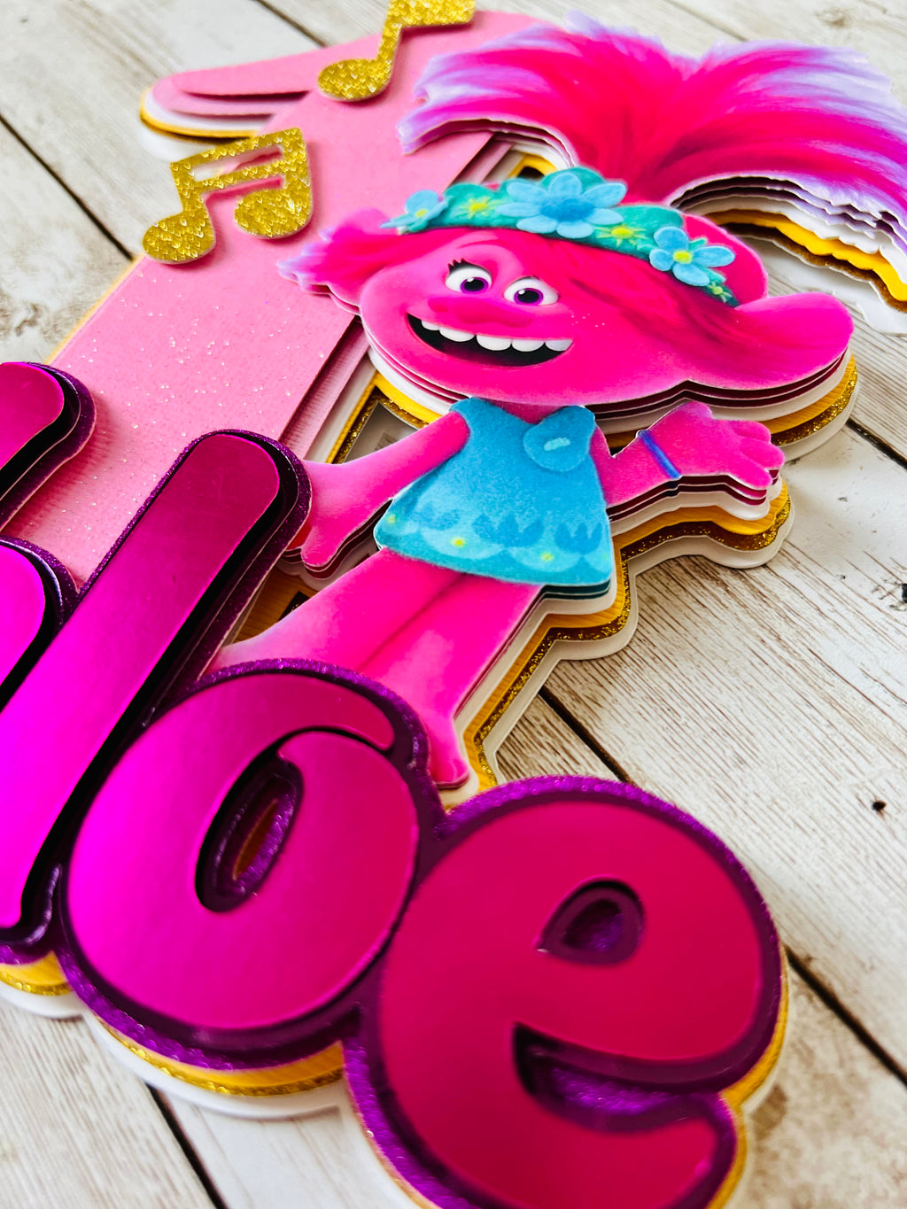 trolls cake topper