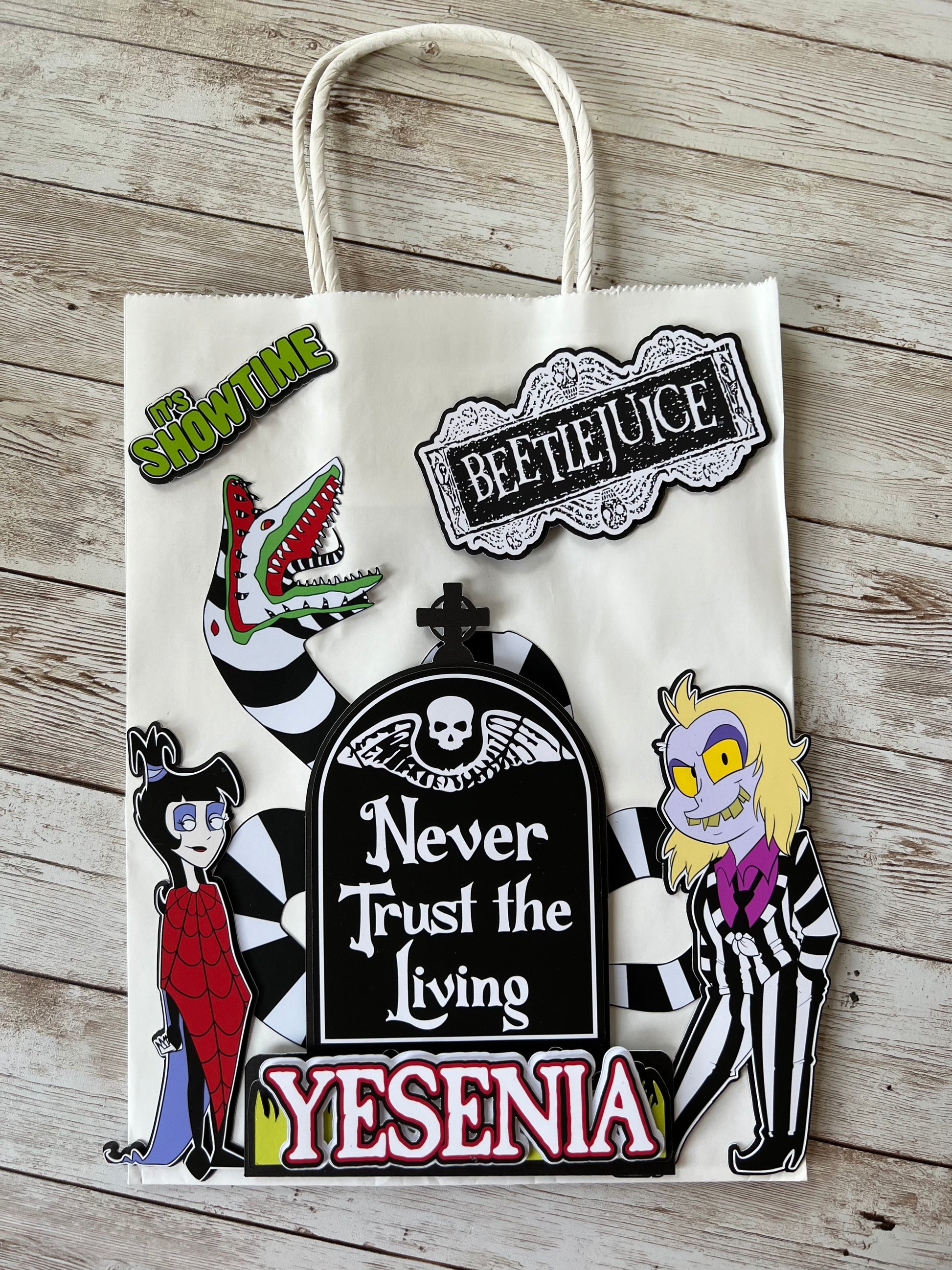 beetlejuice personalized bags