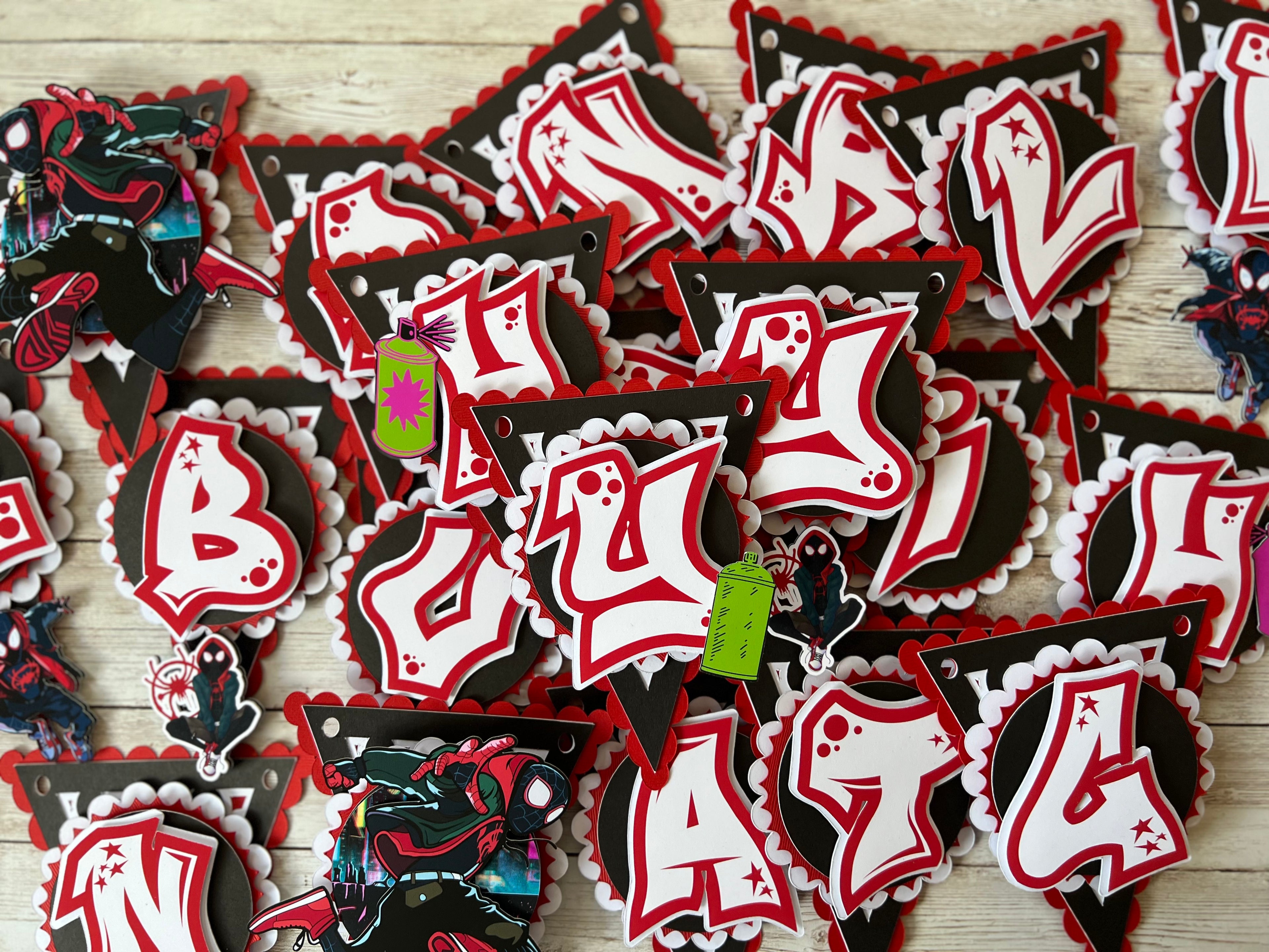 spiderman birthday banner