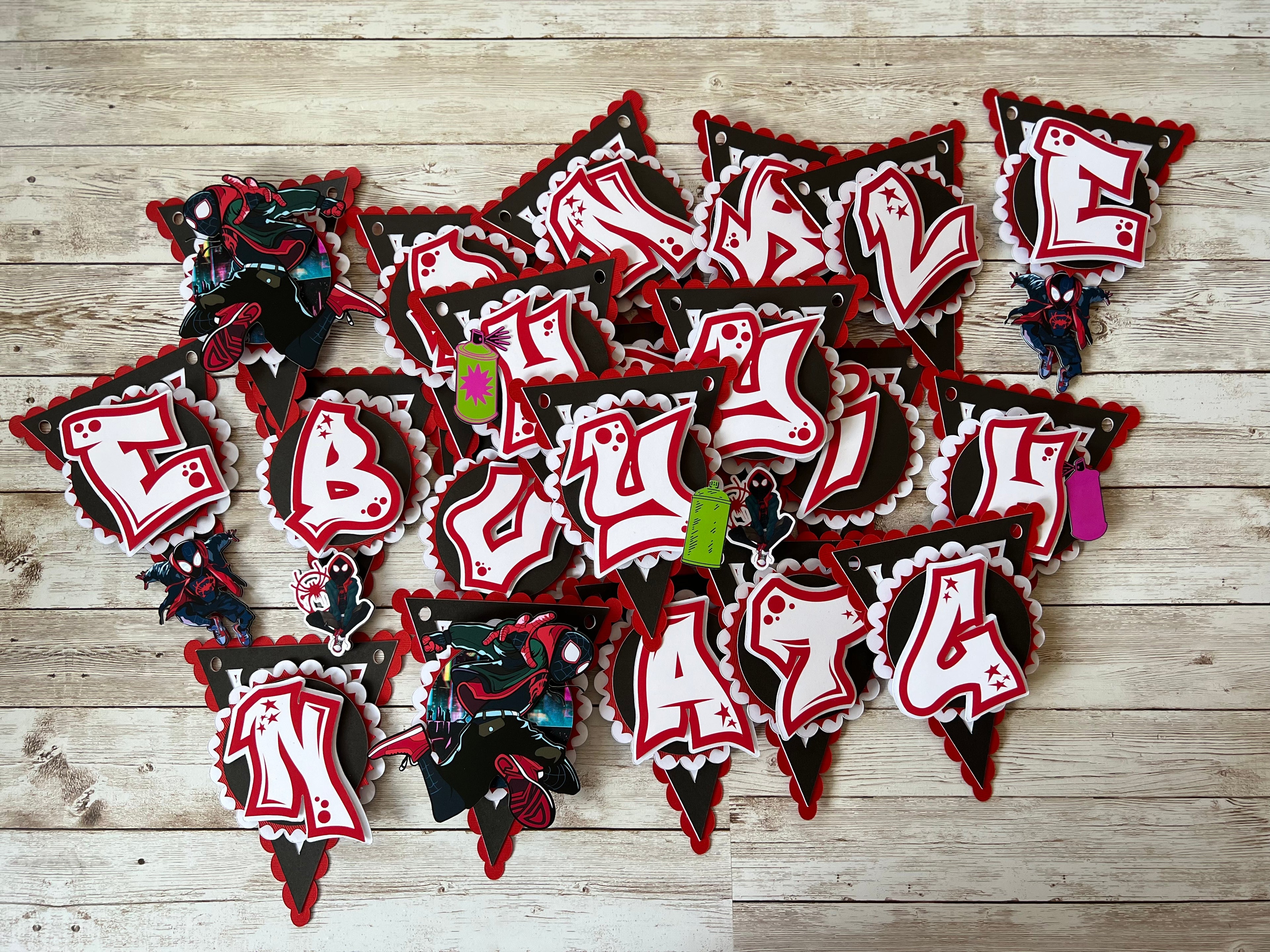 miles morales birthday banner