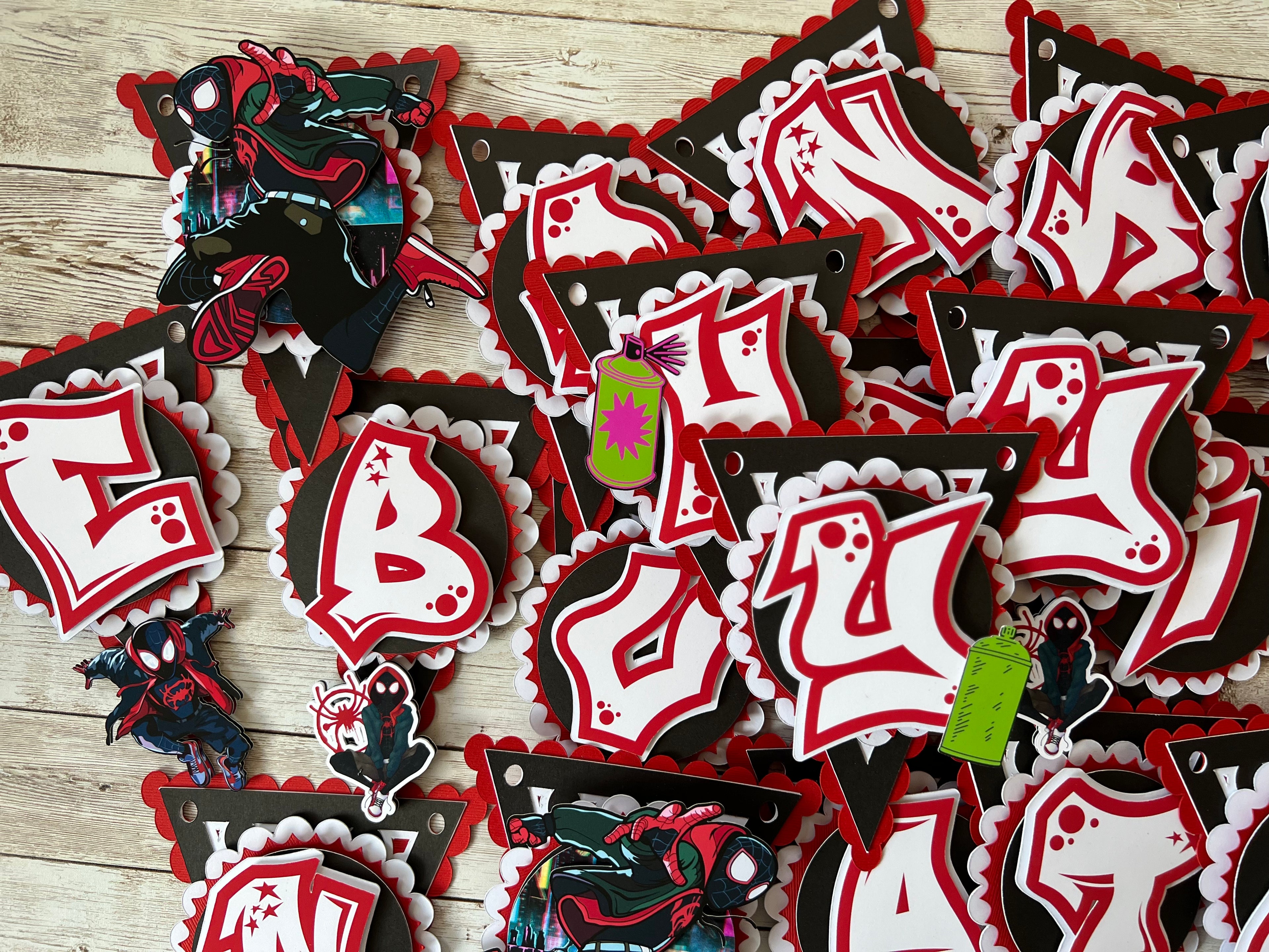 miles morales birthday banner