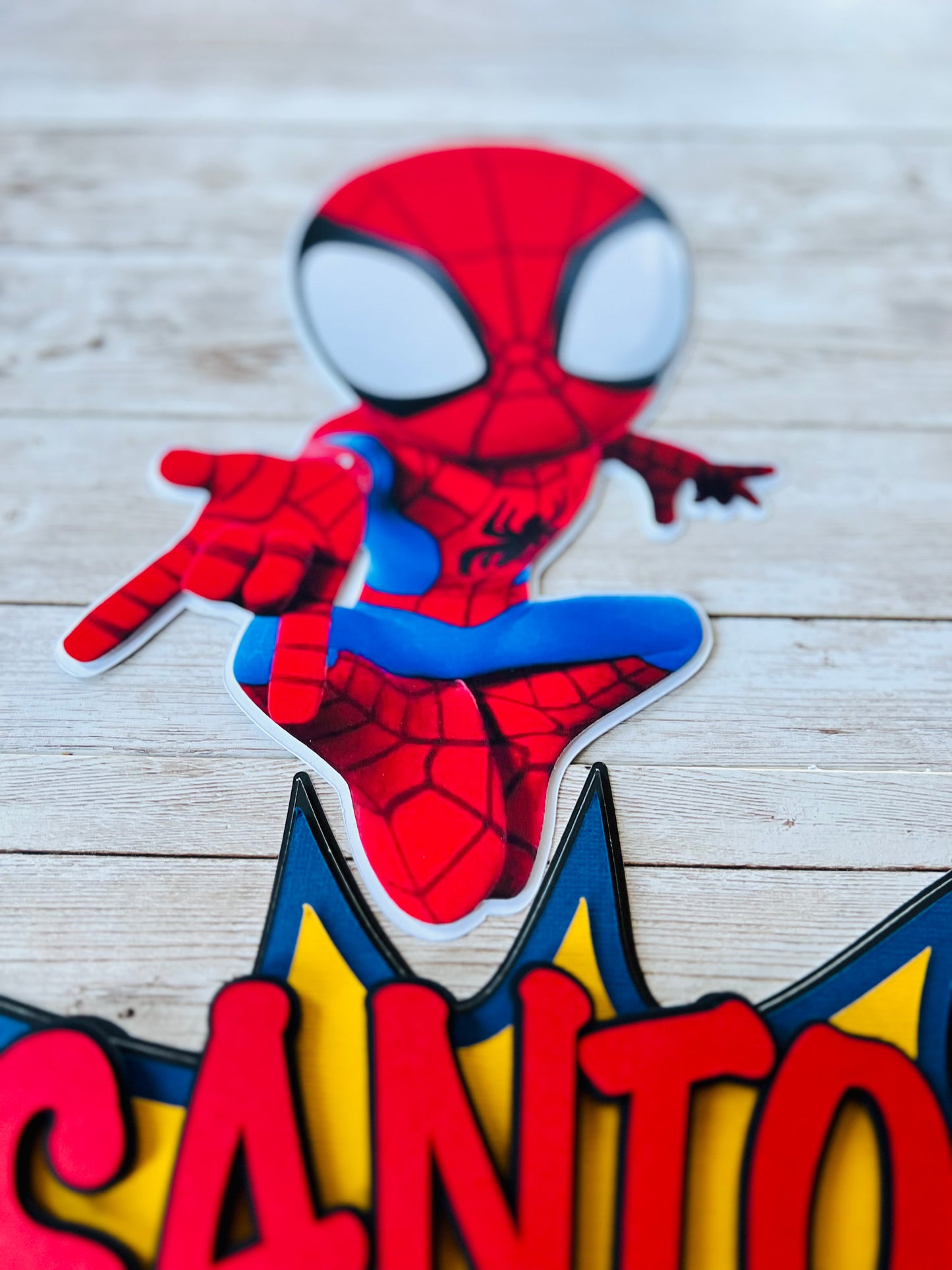 spidey and his friends party signs