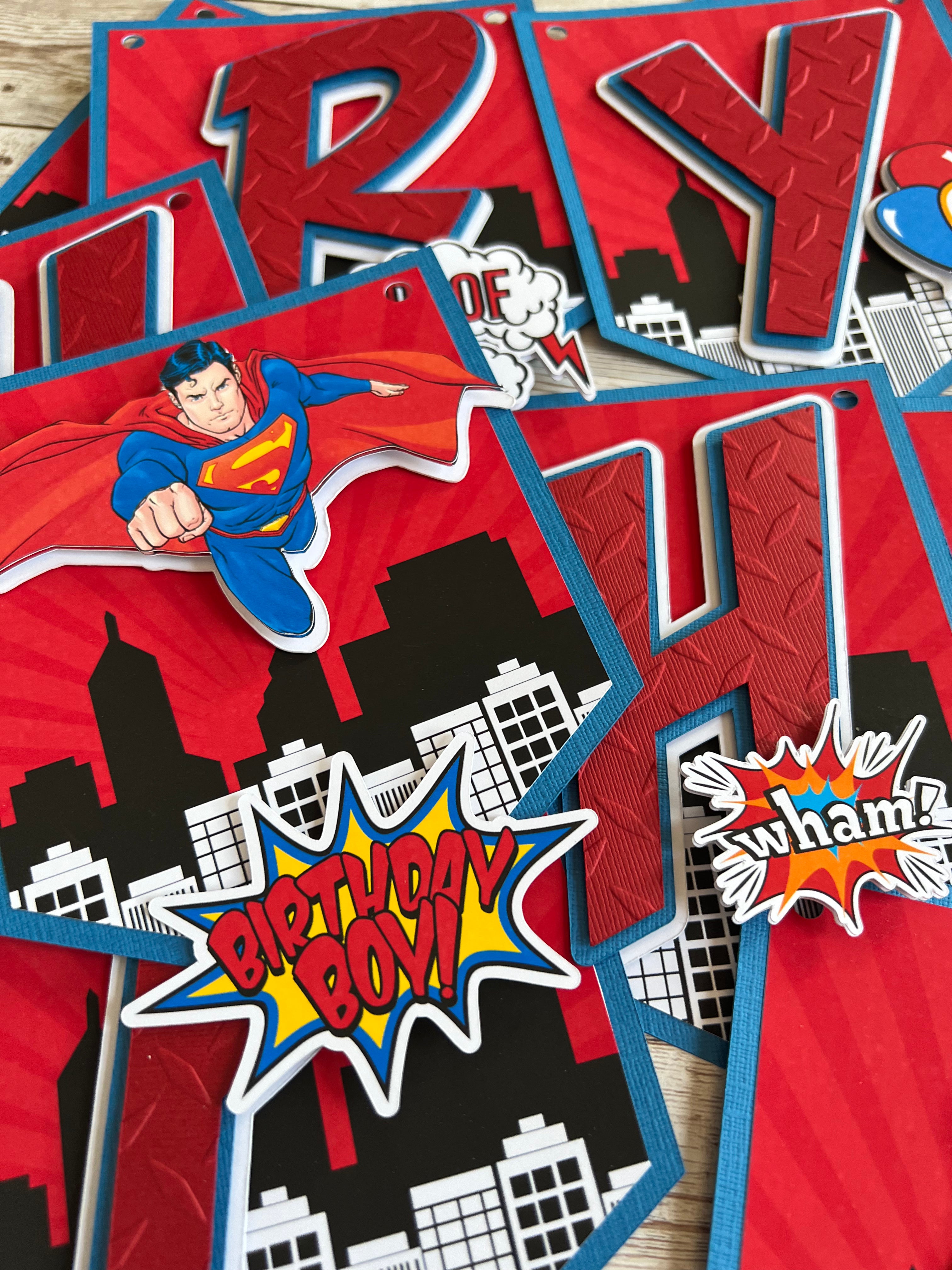 superman birthday banner
