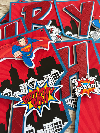 superman birthday banner