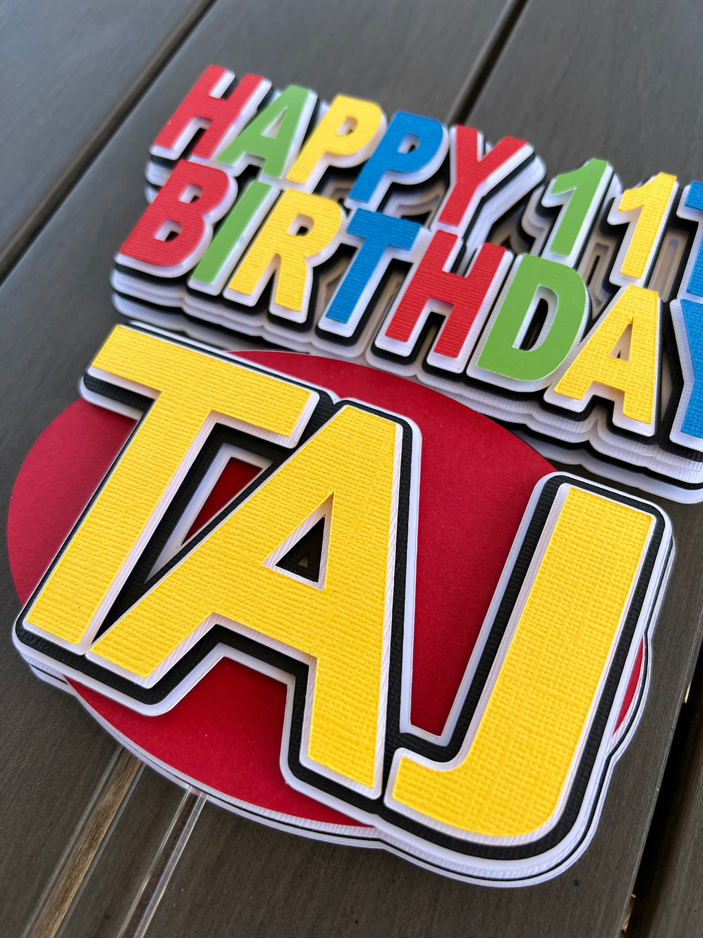 UNO cake topper