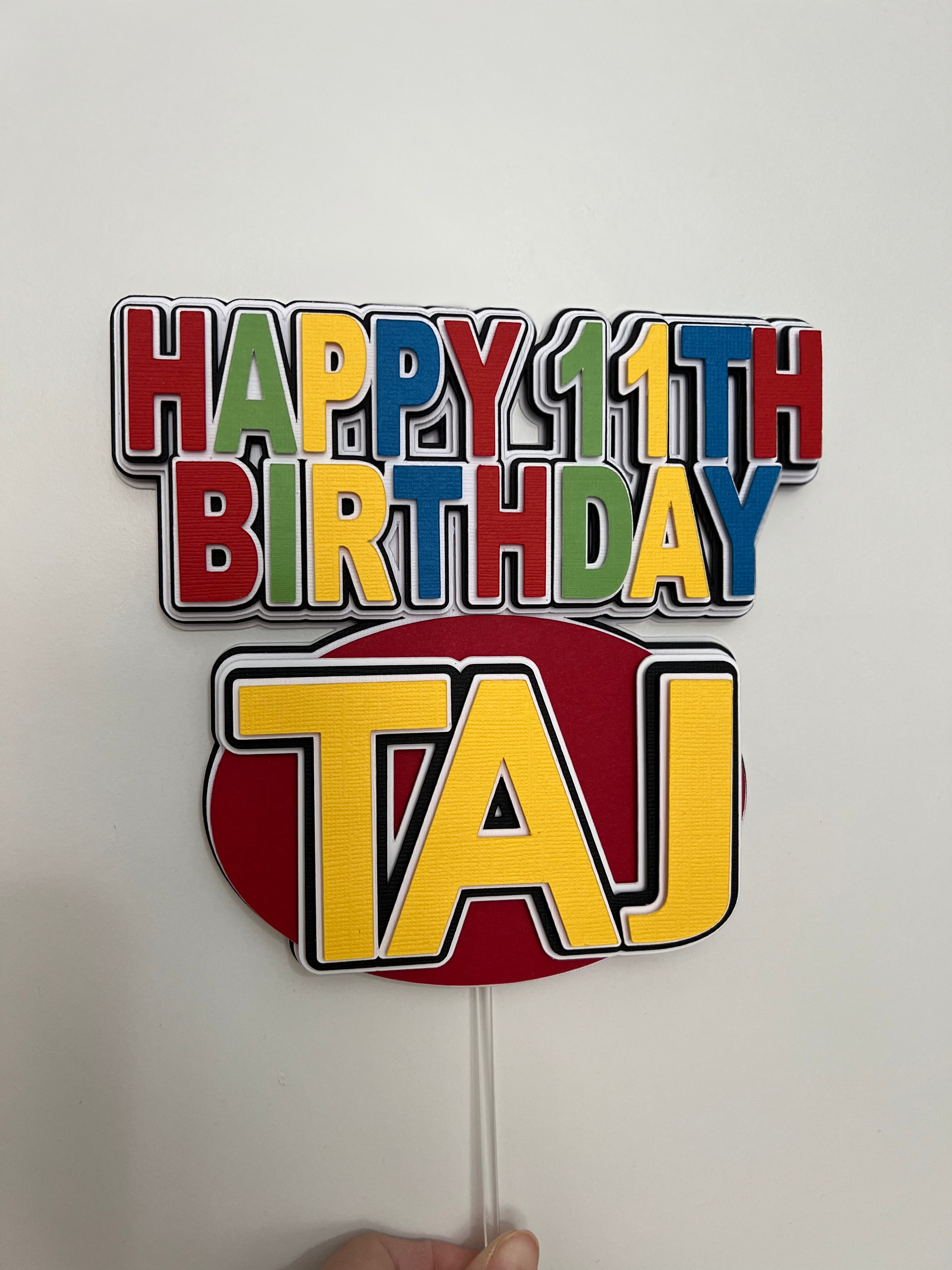 Uno Board game cake topper