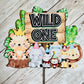 safari animals cake topper