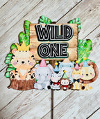 safari animals cake topper