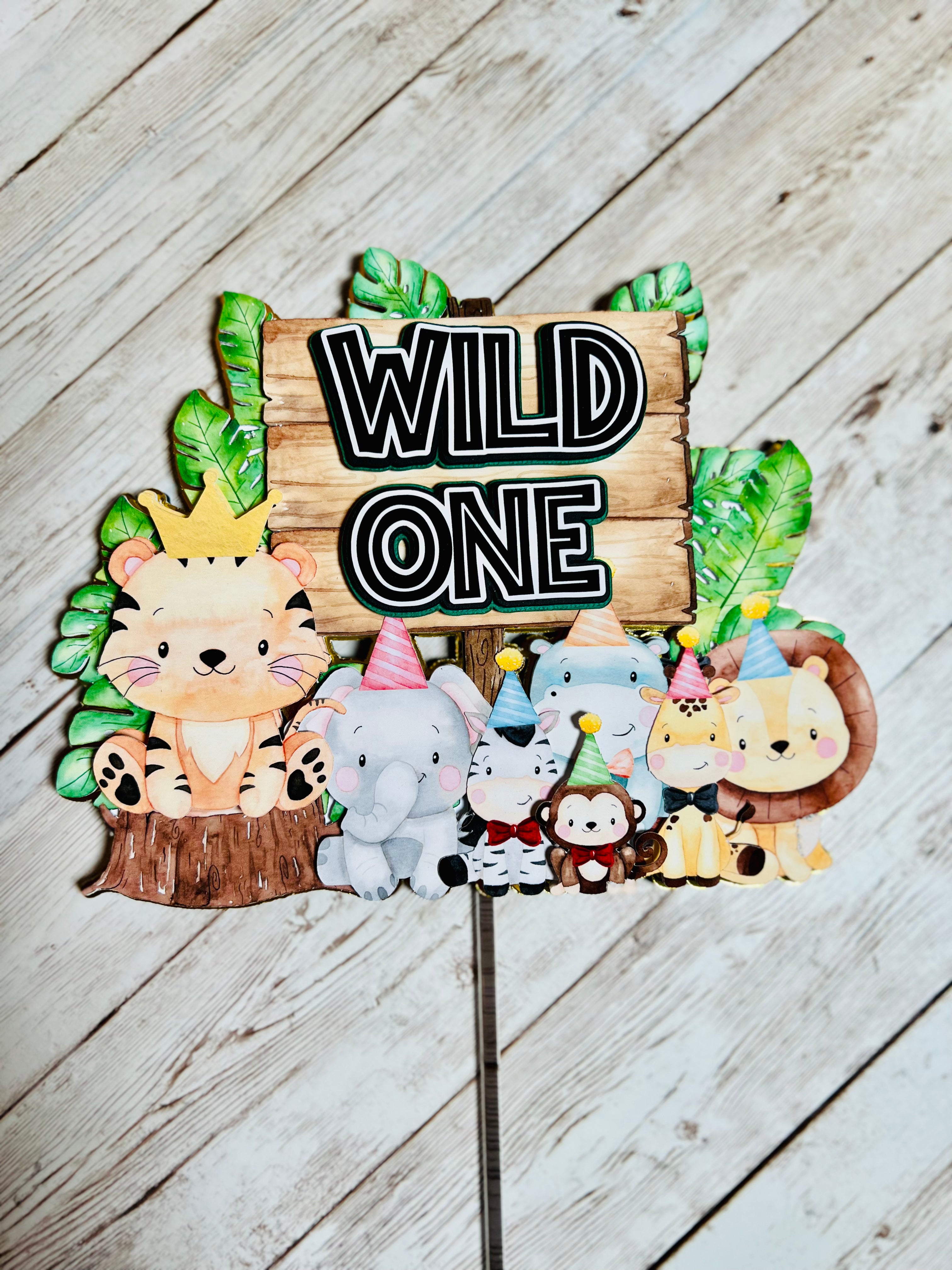 wild one cake topper
