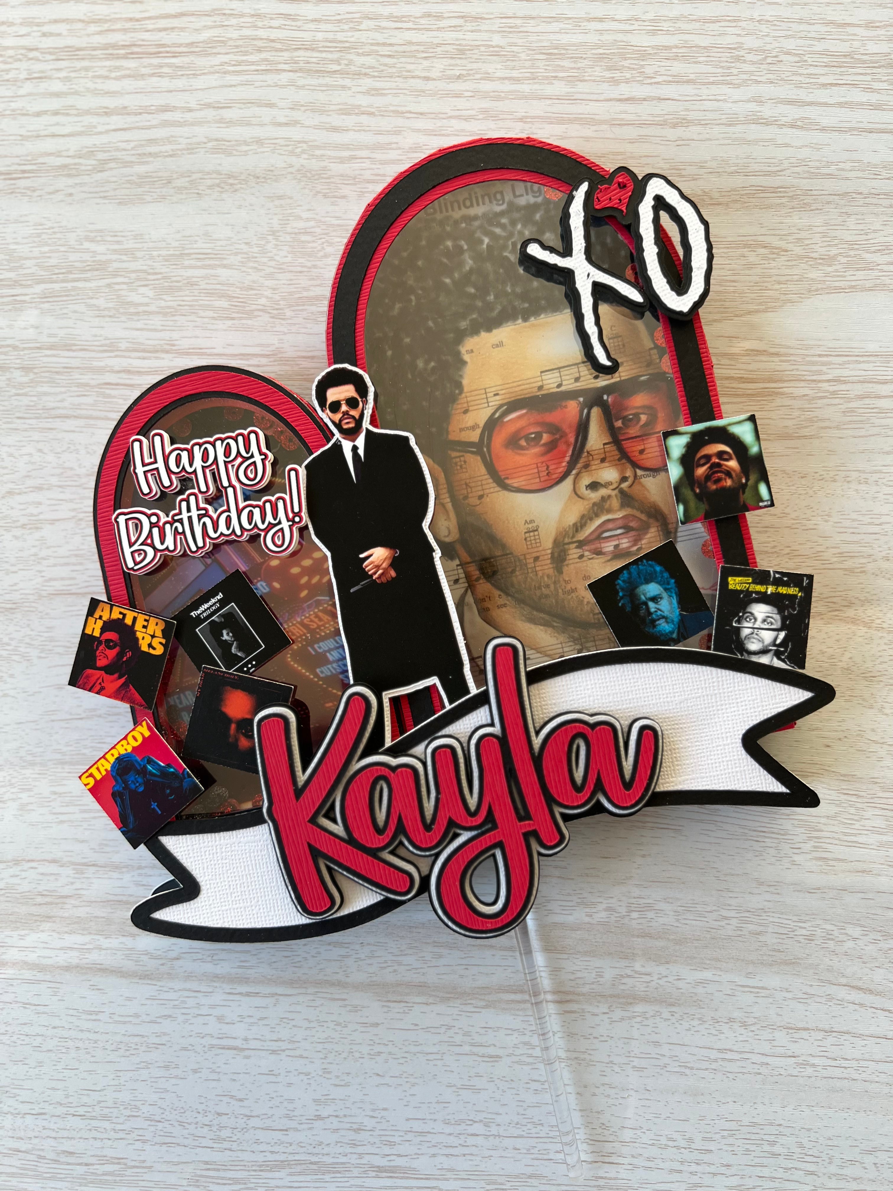 the weeknd cake topper