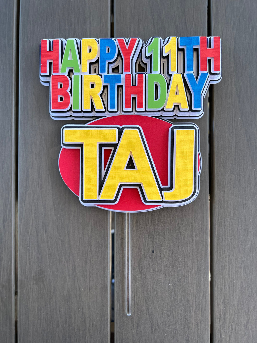 UNO cake topper