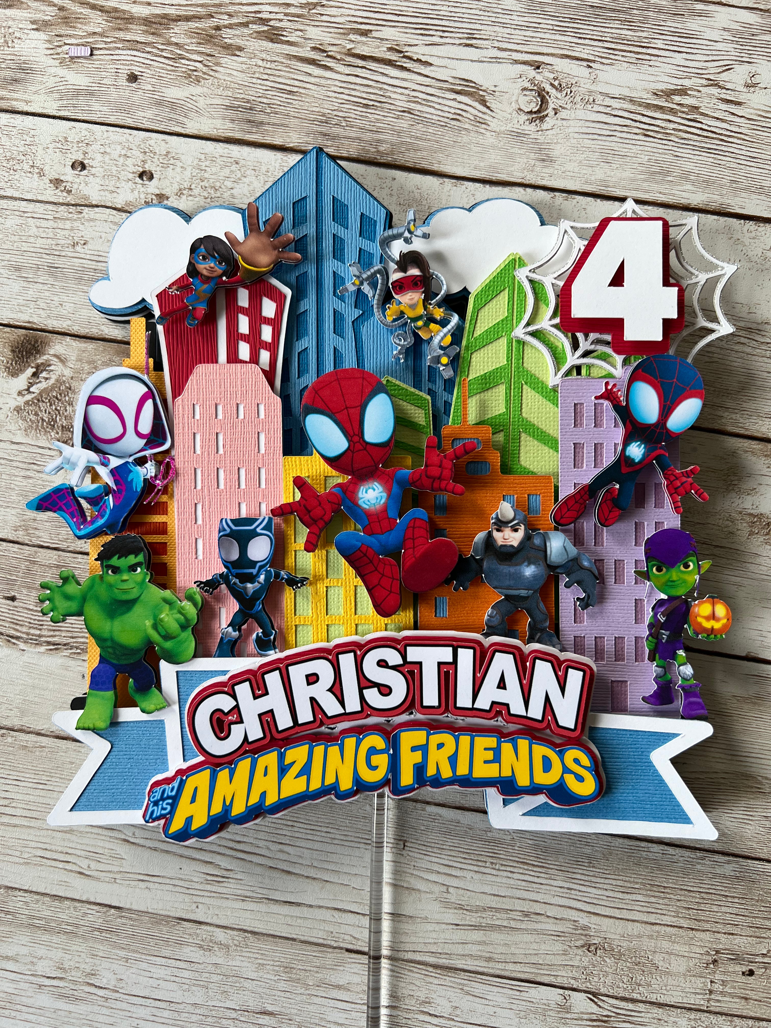 spiderman cake topper