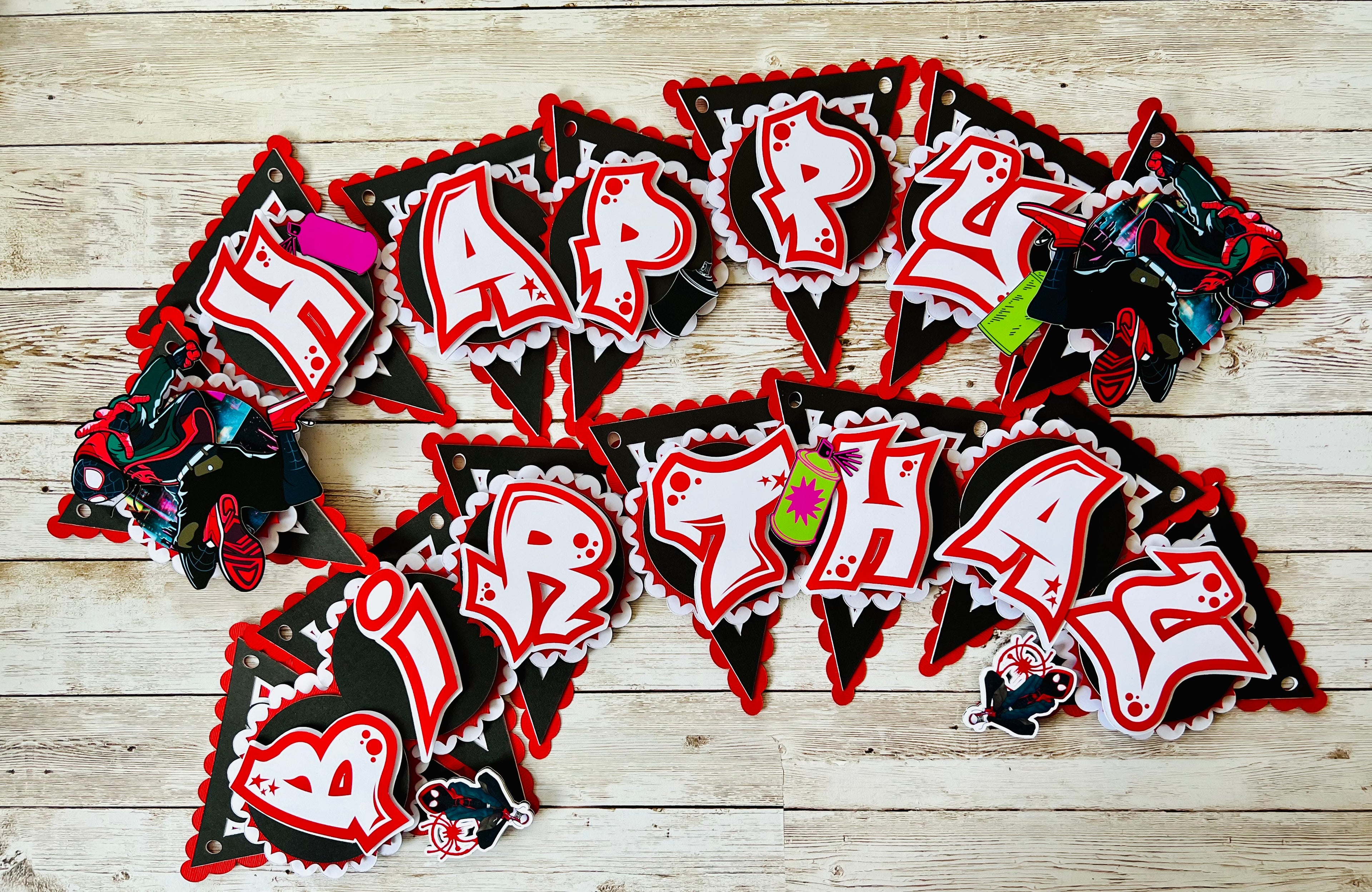 spiderman birthday banner