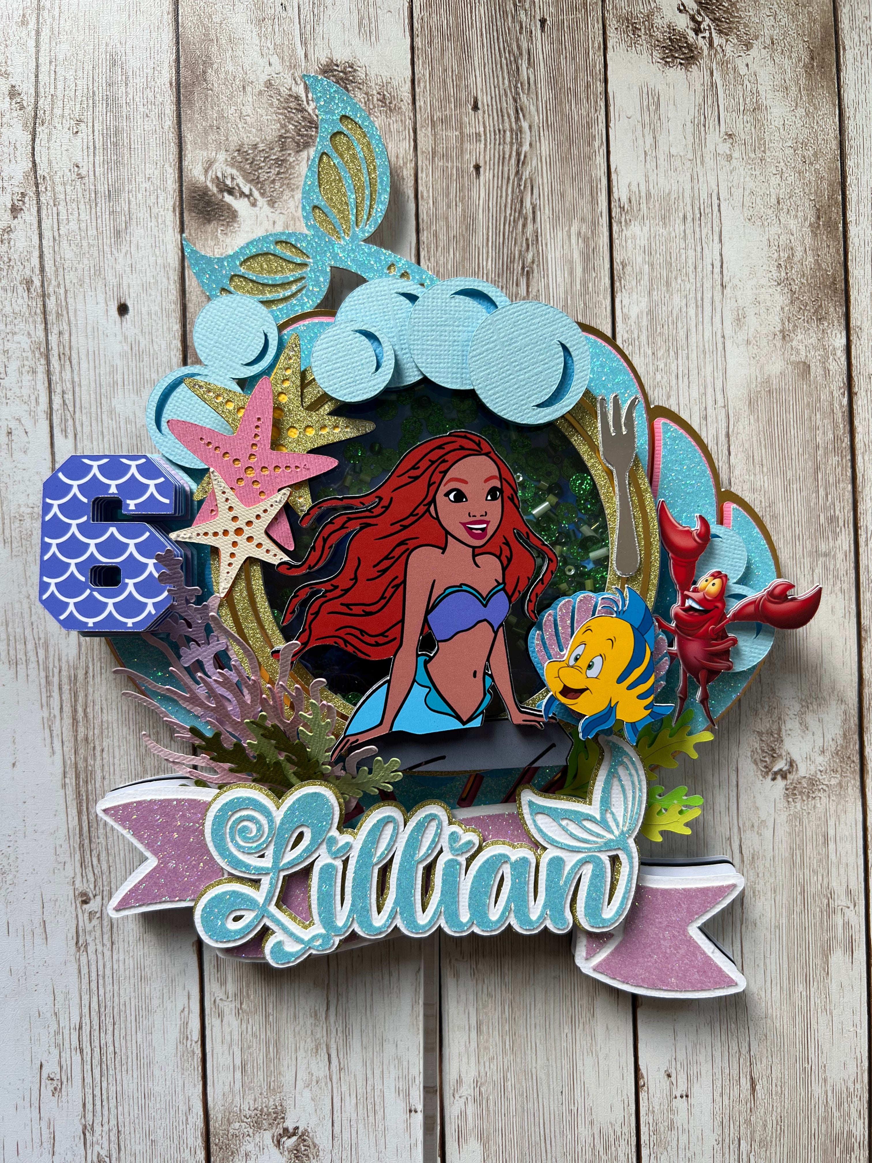 mermaid cake topper