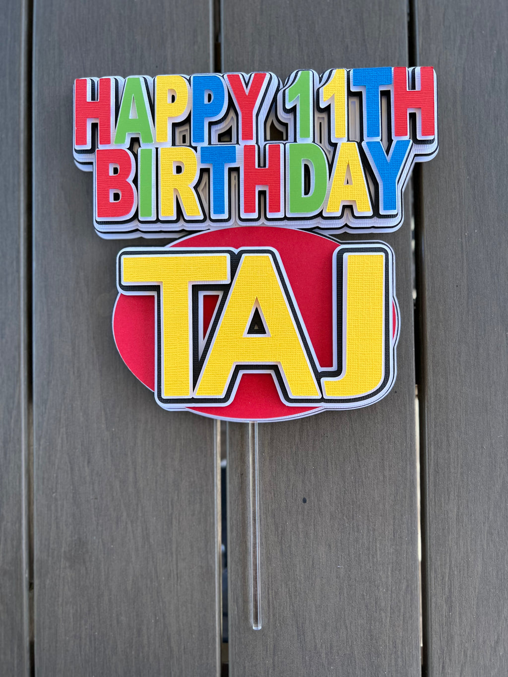Uno Cake Topper