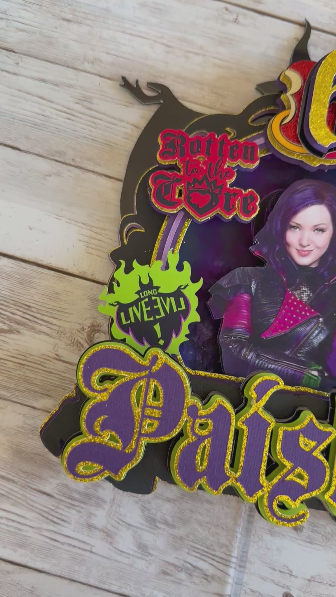 Descendants Mal Cake Topper