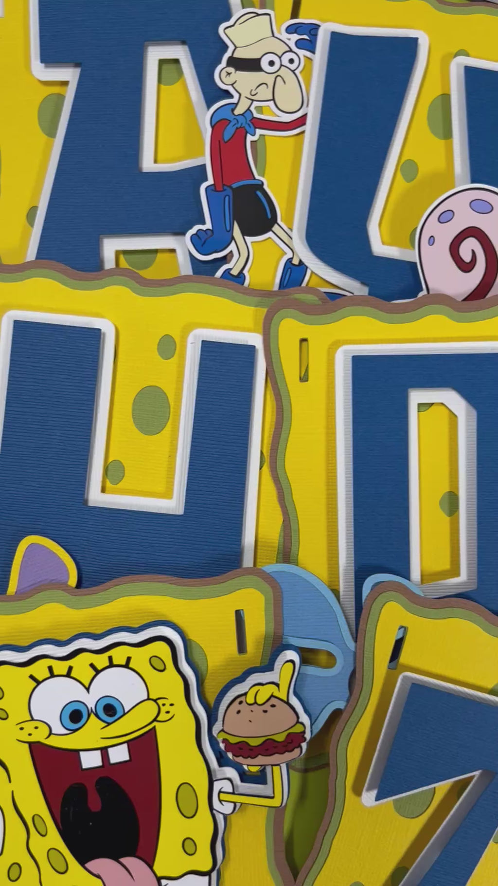 Sponge Birthday Banner
