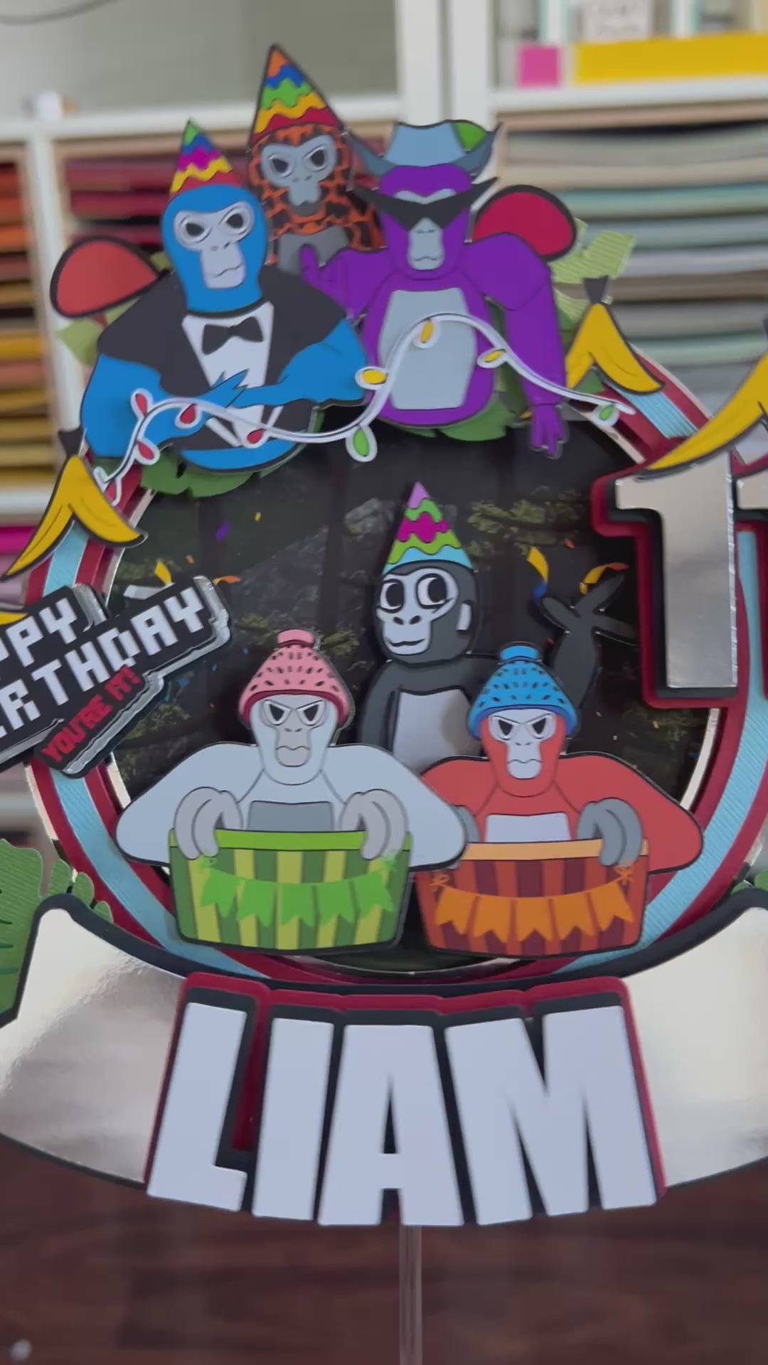Gorilla Tag Cake Topper