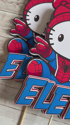 Hello kitty x Spiderman centerpieces 