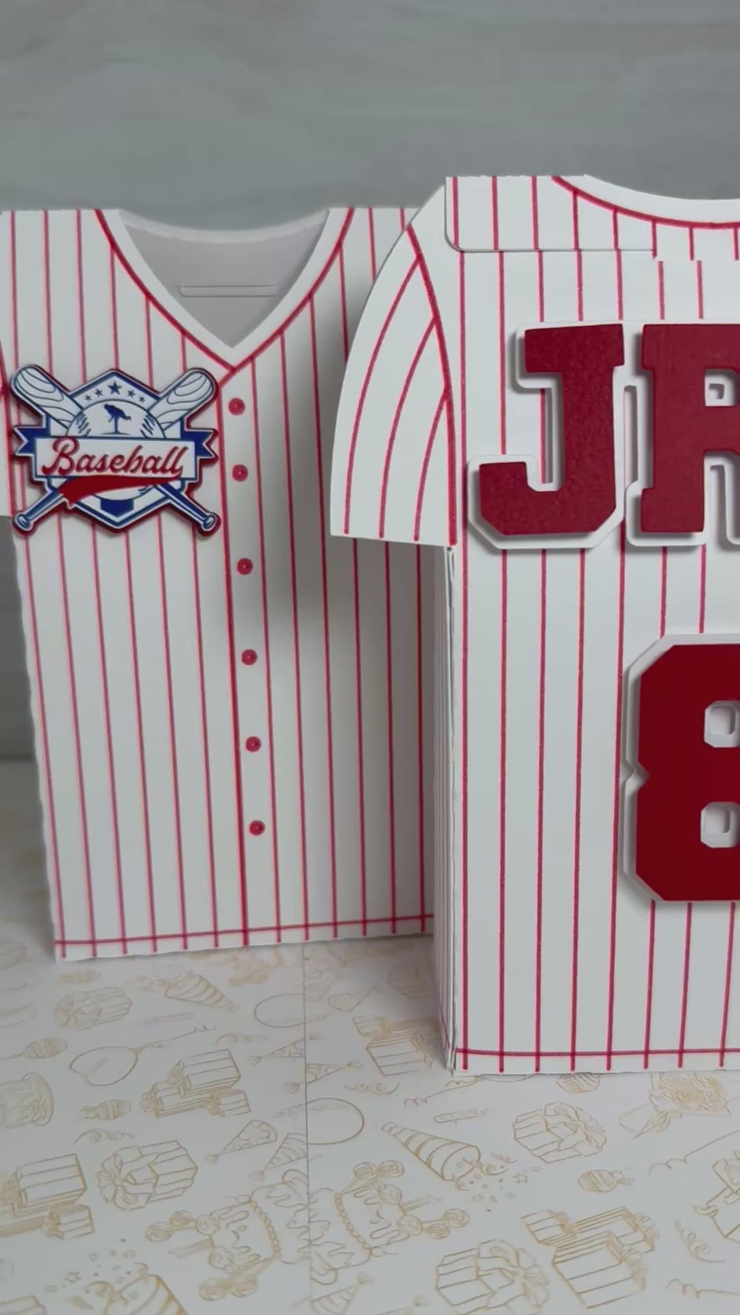 Jersey baseball favor boxes