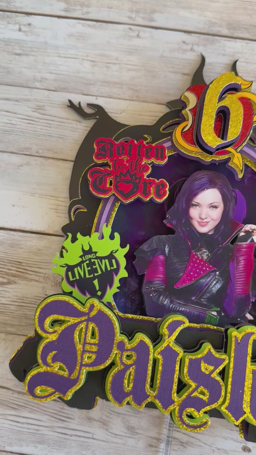 Descendants Mal Cake Topper