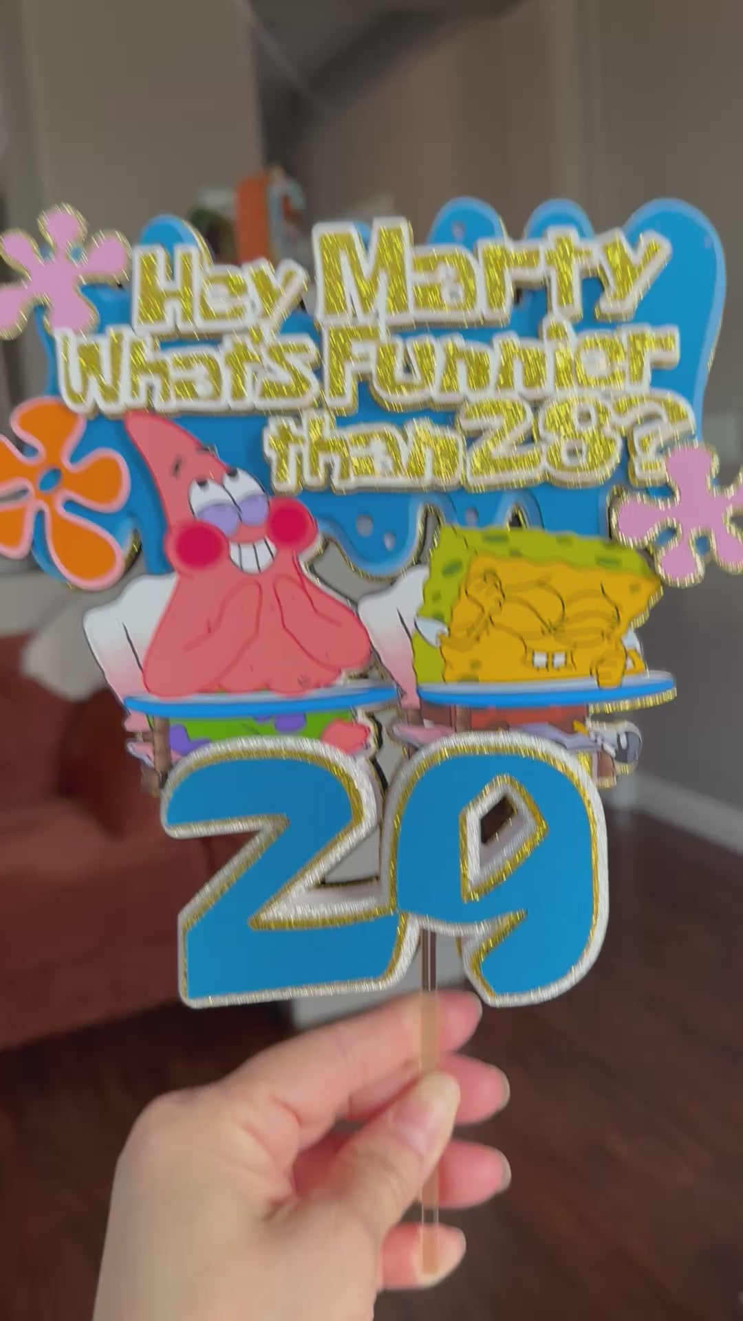 spongebob cake topper