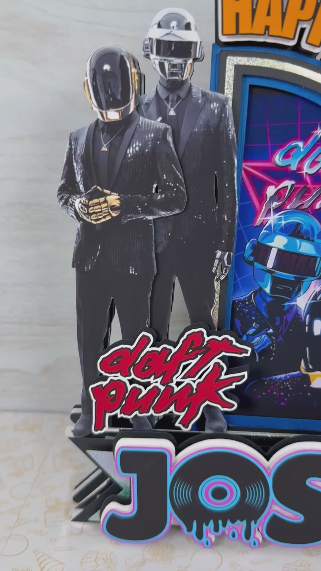 Daft Punk cake topper