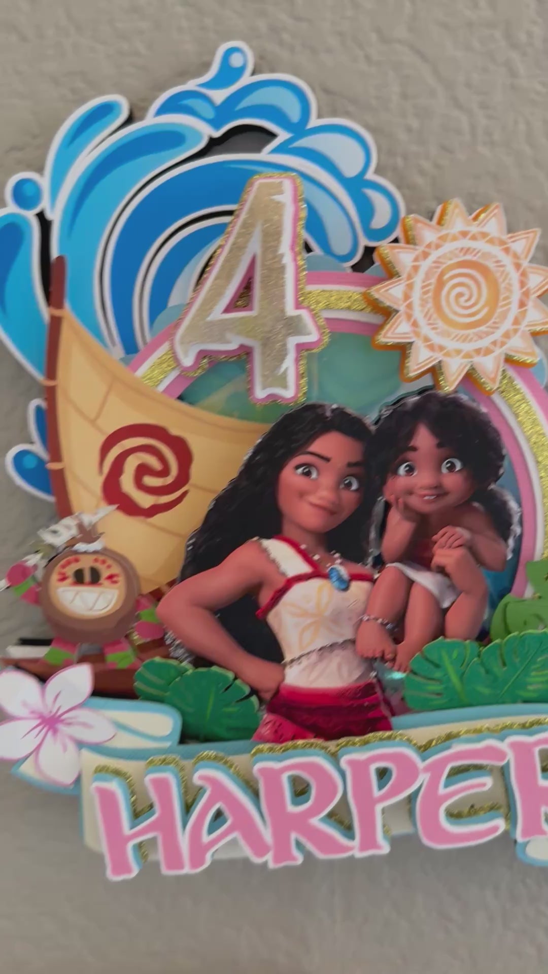 Moana cake topper