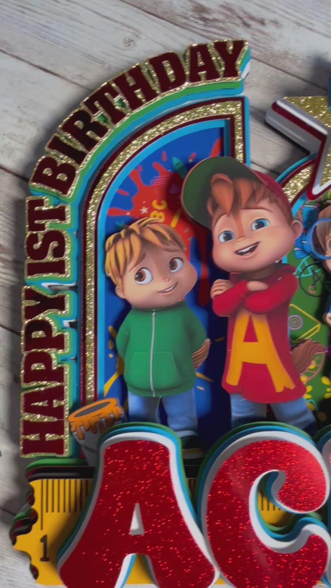 Alvin and the chipmunks cake topper