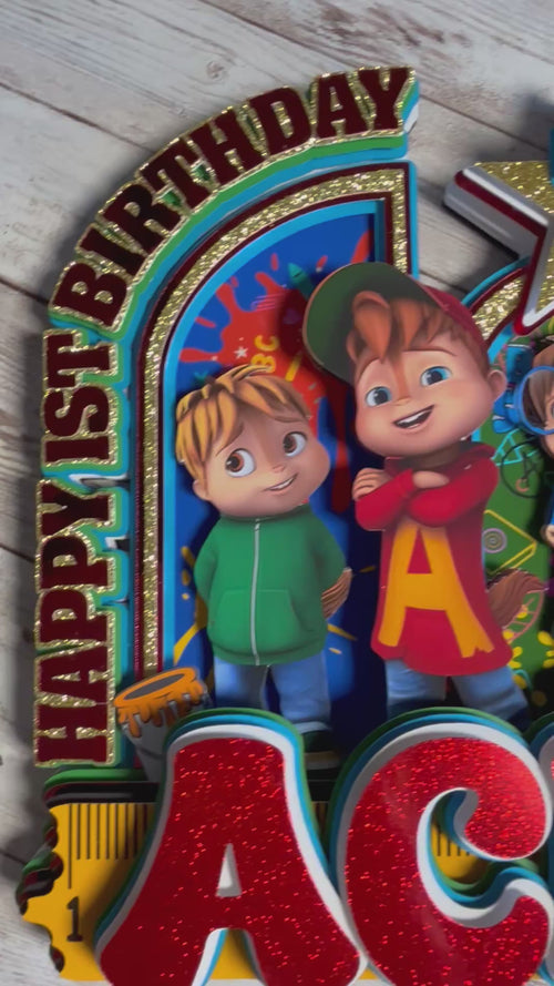 Alvin and the chipmunks cake topper